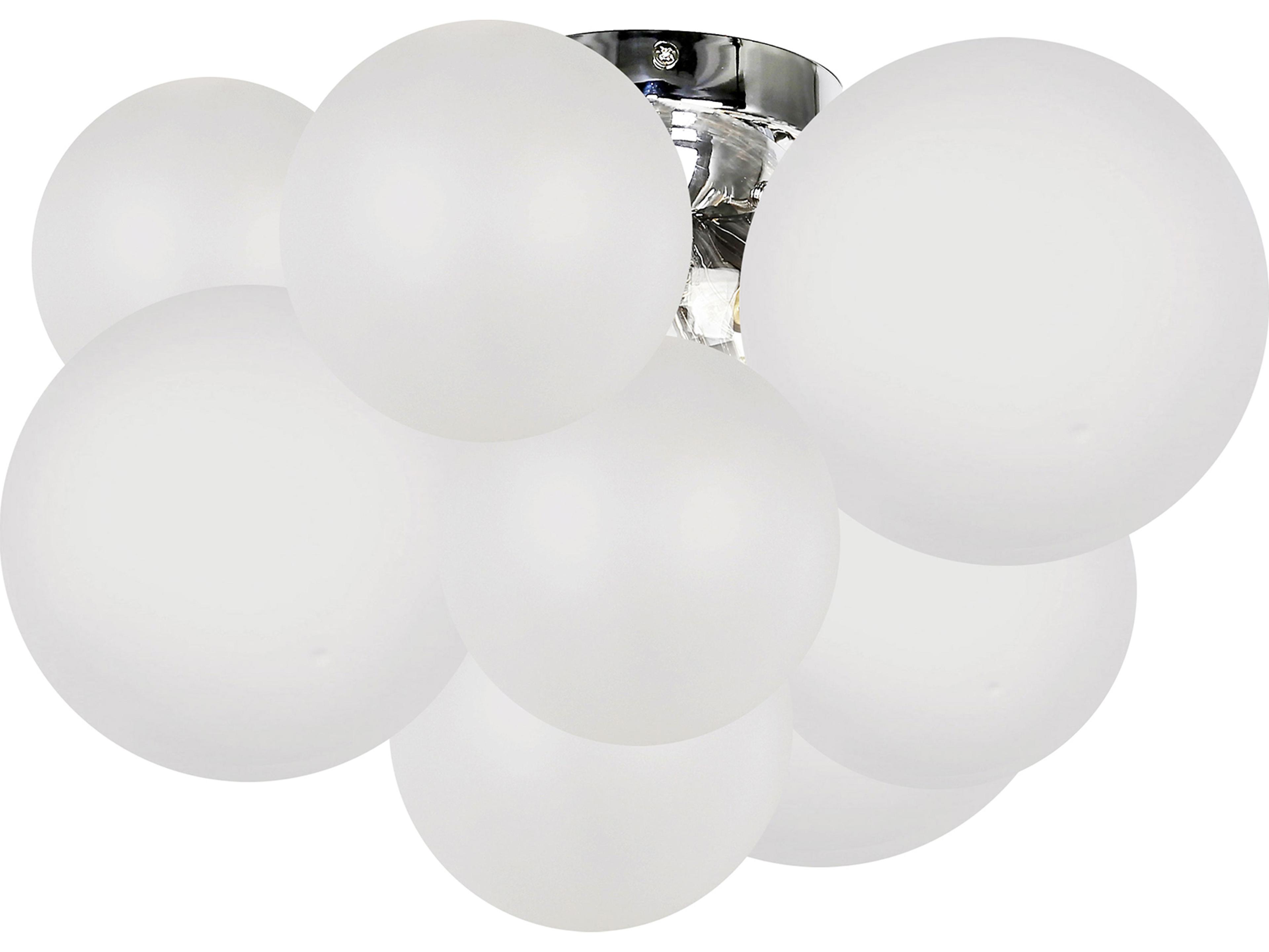 Miles 3-Light Polished Chrome Globe Flush Mount