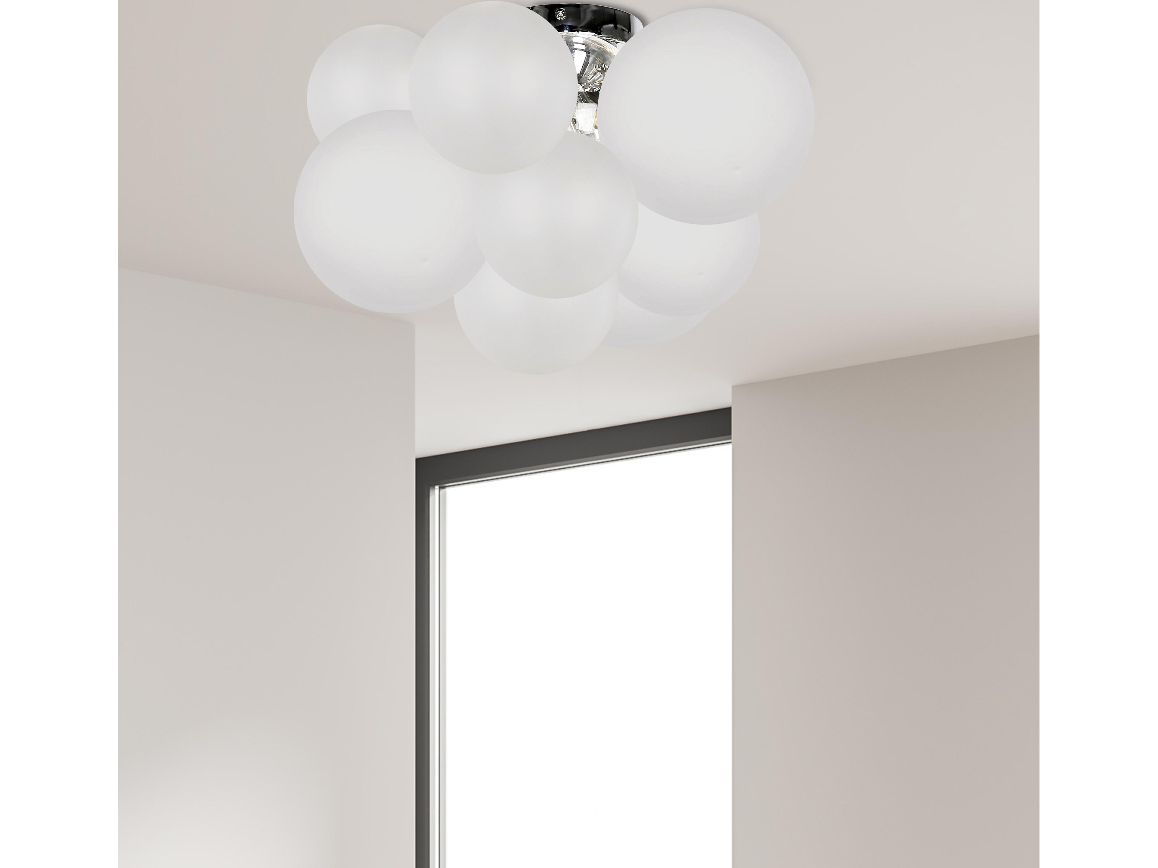 Dainolite Miles 3-Light Polished Chrome Globe Flush Mount