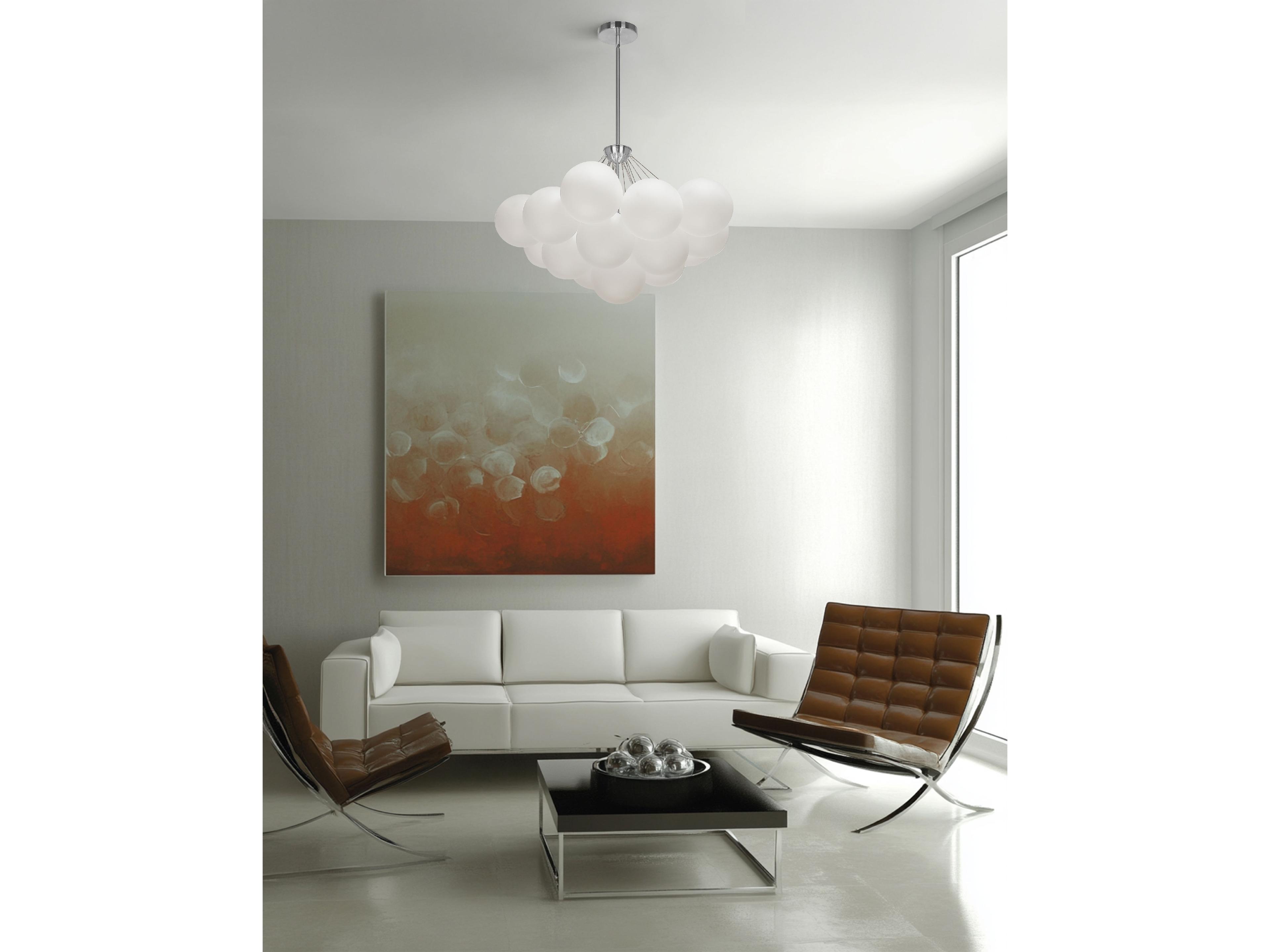 Dainolite Miles 4-Light Polished Chrome Globe Chandelier