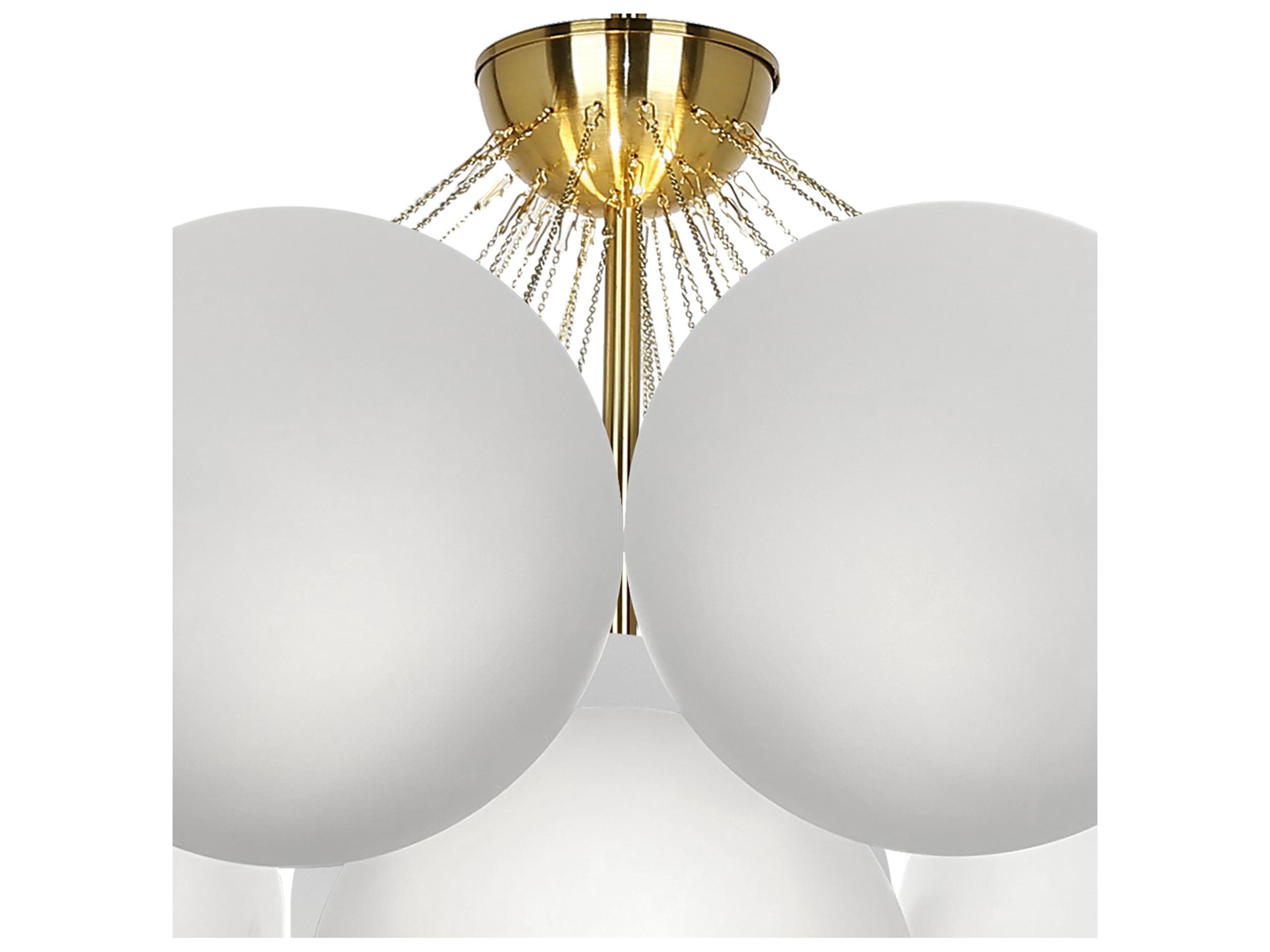 Dainolite Miles 8-Light Aged Brass Globe Chandelier