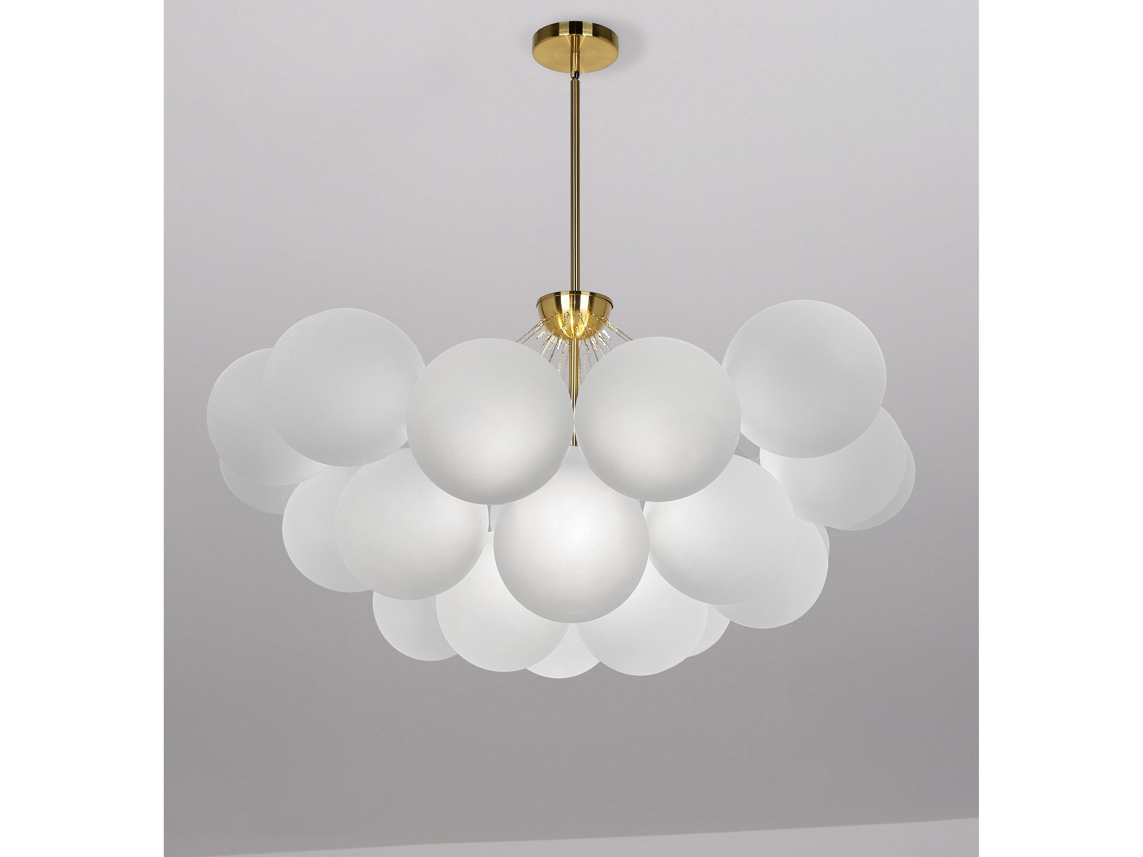 Dainolite Miles 8-Light Aged Brass Globe Chandelier