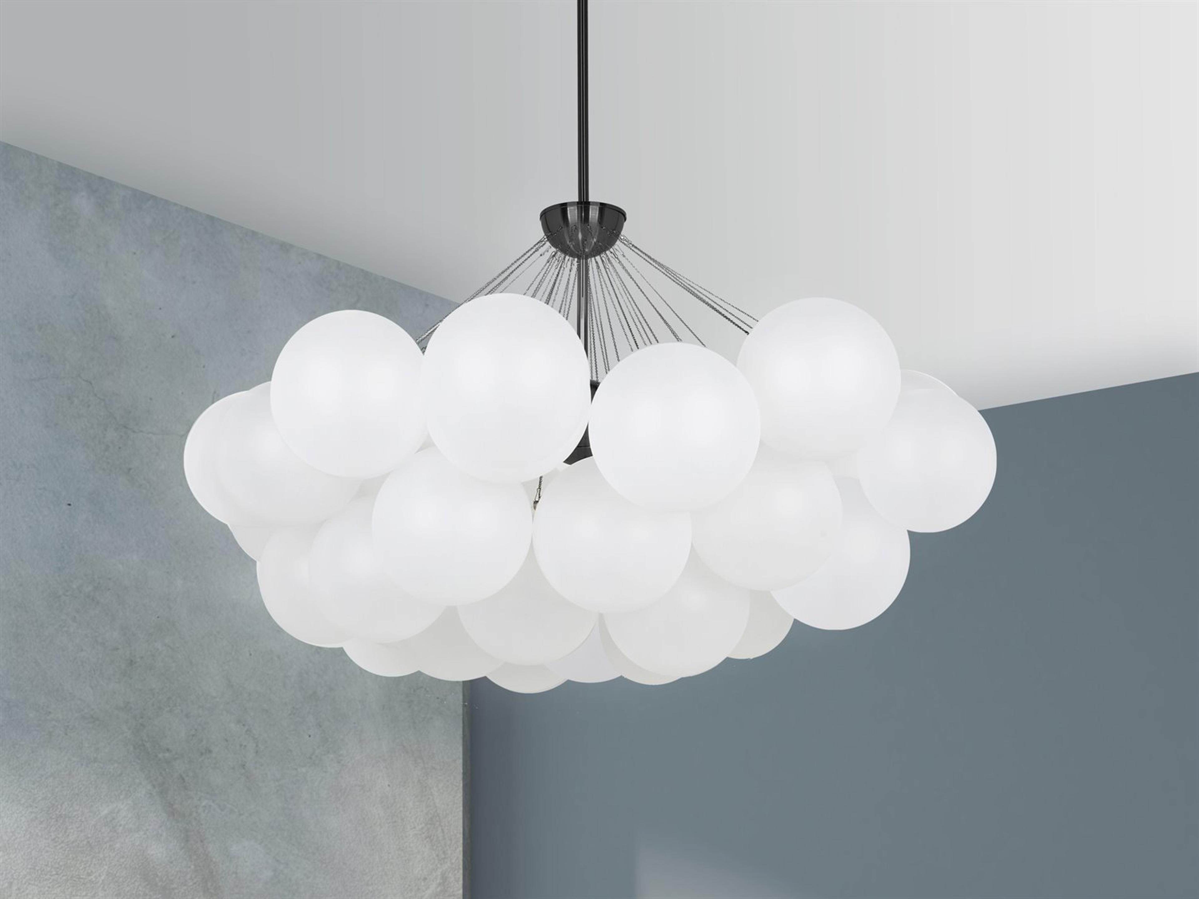 Dainolite Miles 8-Light Matte Black Globe Chandelier