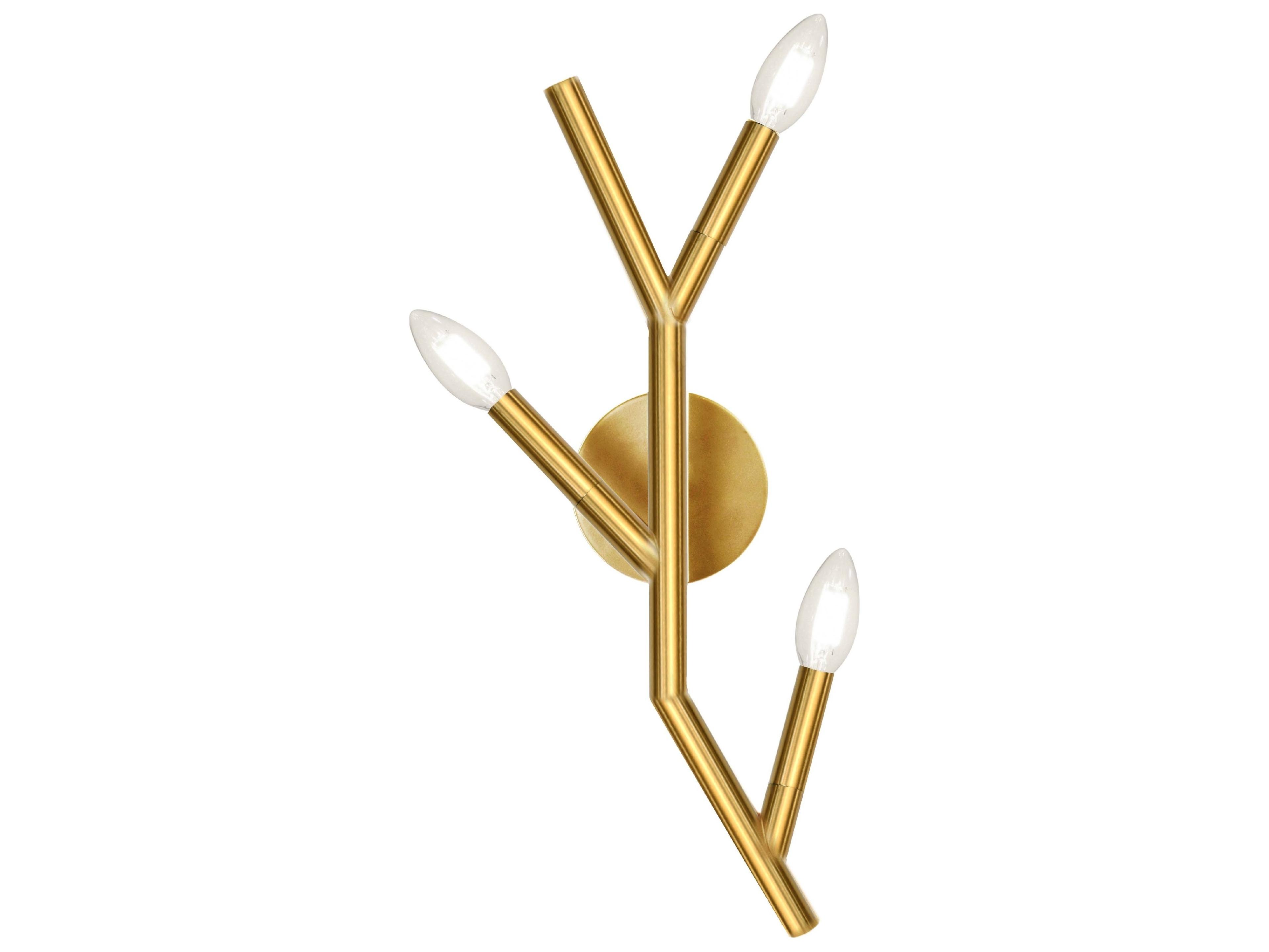 Morgan 3-Light Aged Brass Wall Sconce