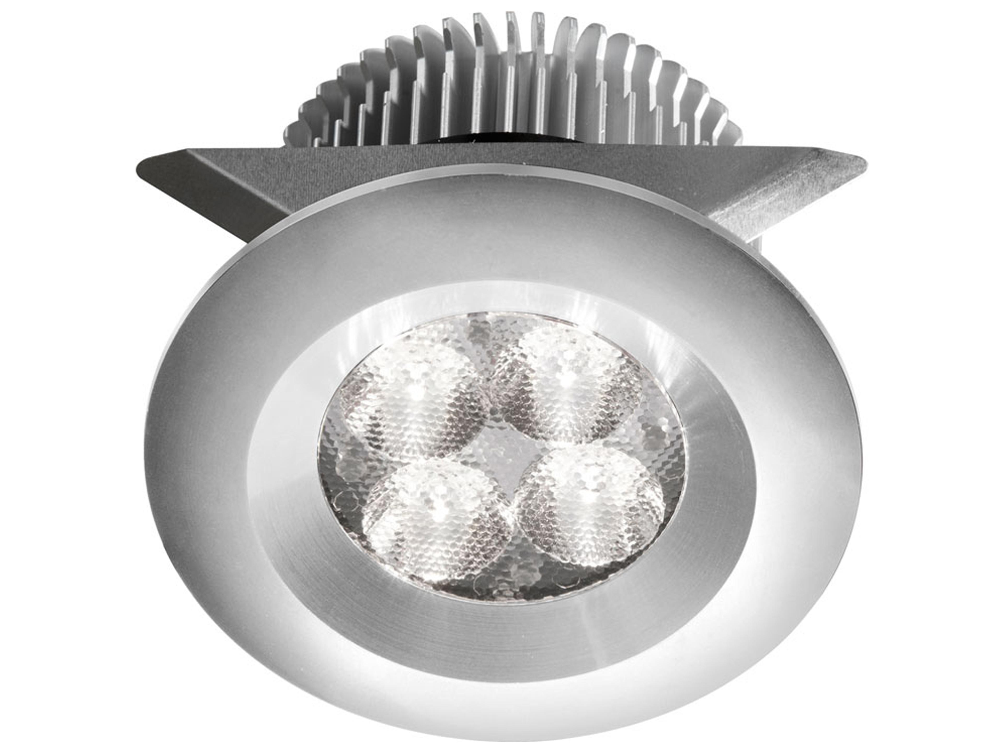 1-Light Silver Round Recessed Light