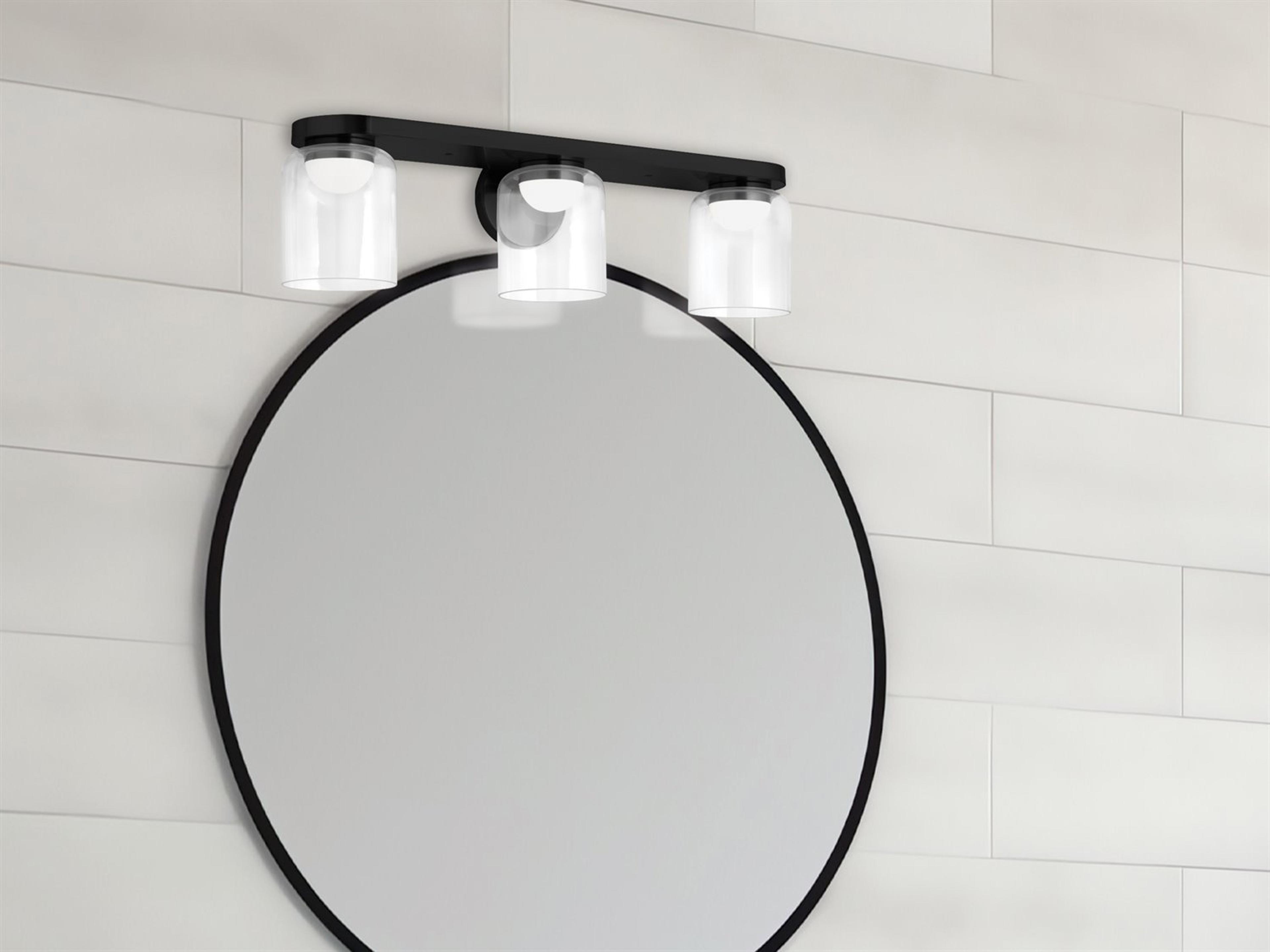 Dainolite Nadine 3-Light Matte Black Vanity Light