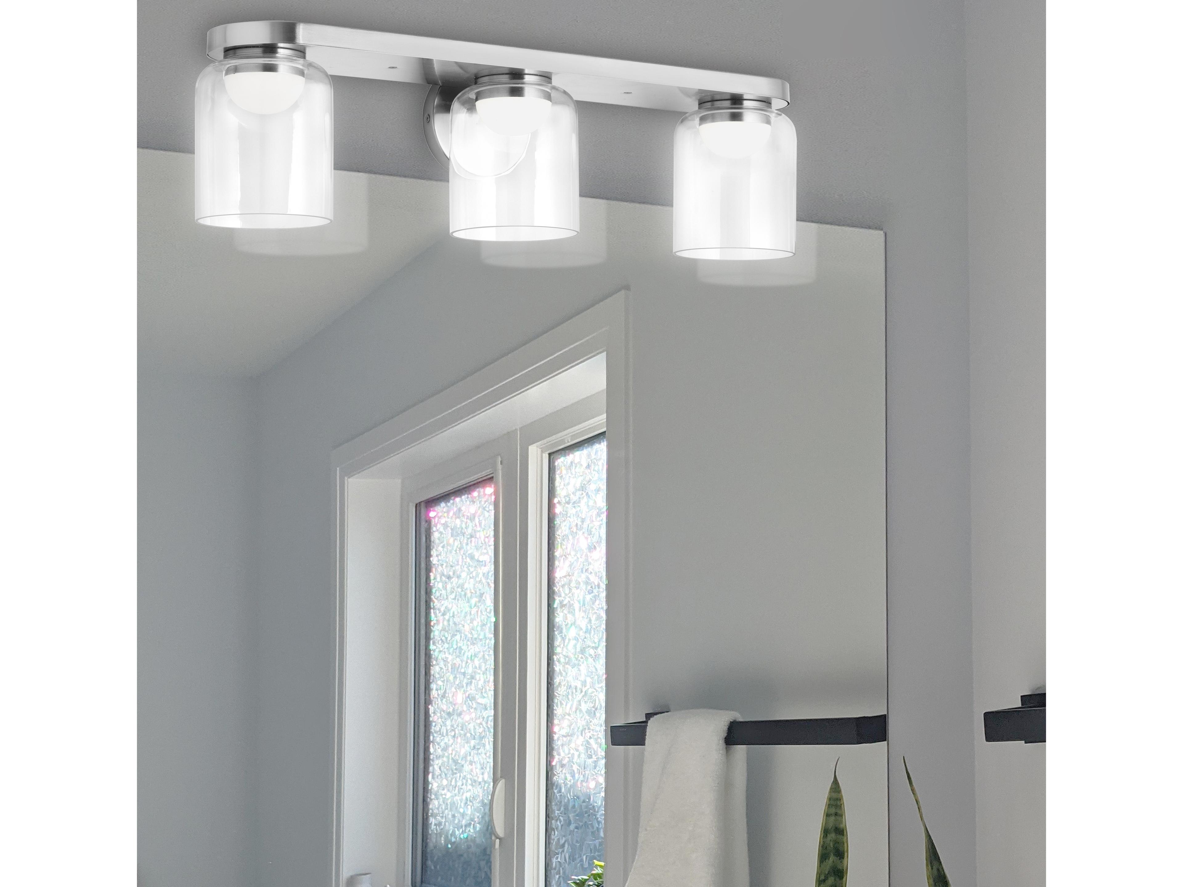 Dainolite Nadine 3-Light Polished Chrome Vanity Light