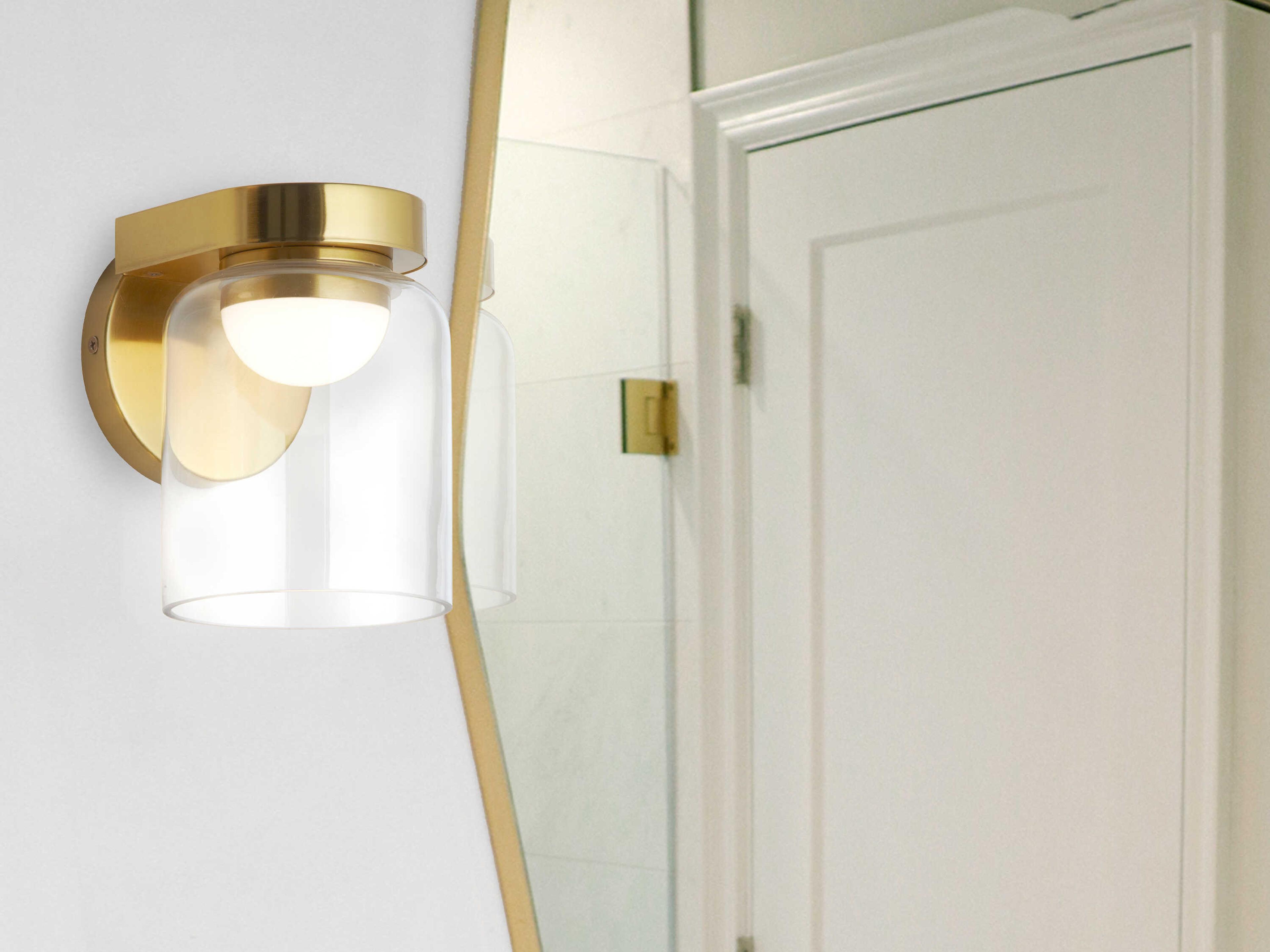 Dainolite Nadine 1-Light Aged Brass Wall Sconce