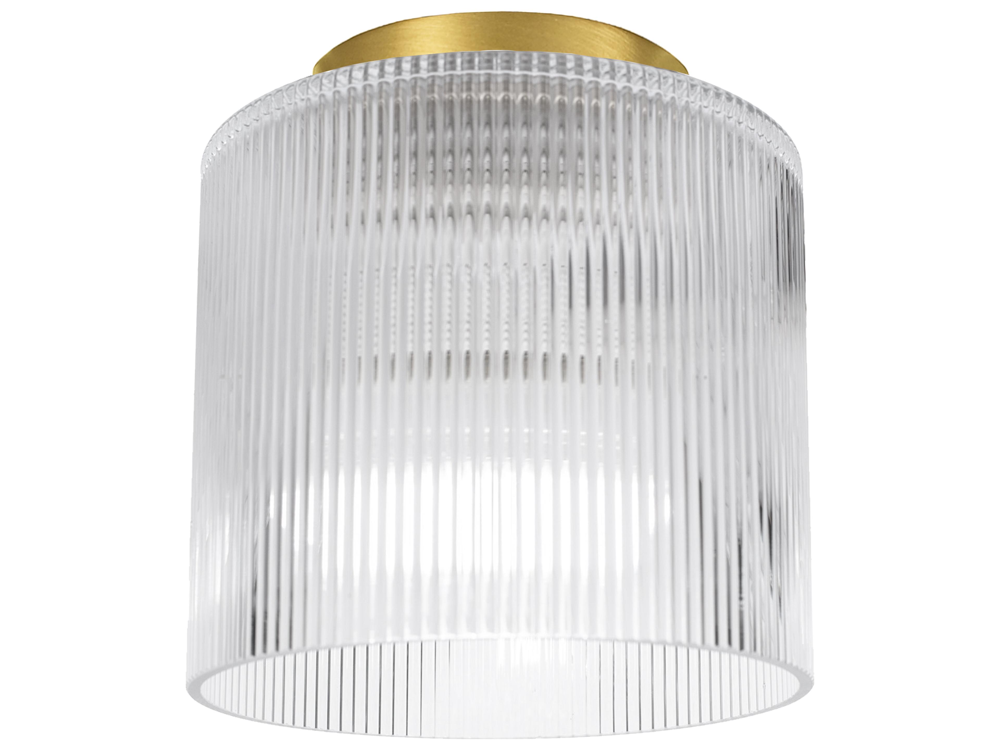 Nadine 1-Light Aged Brass Cylinder Flush Mount
