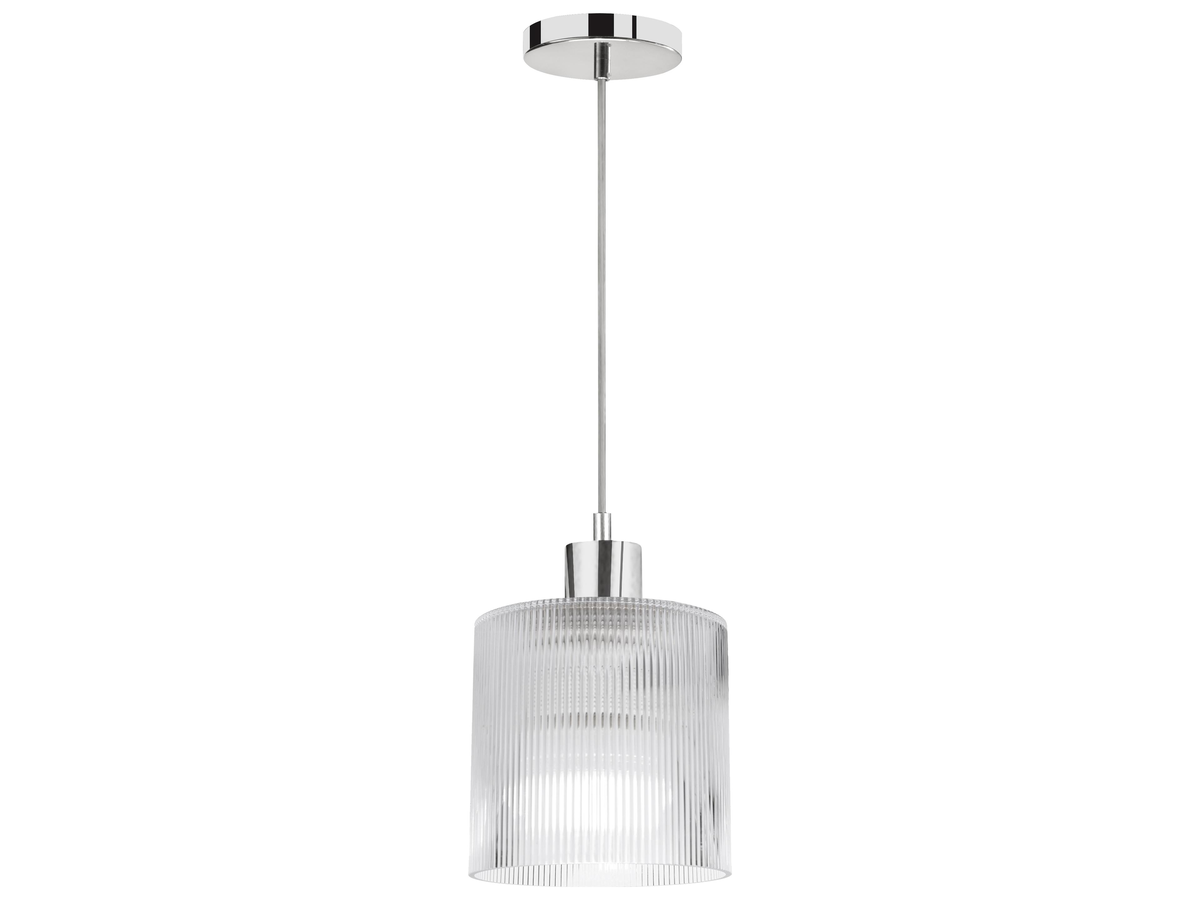 Nadine 1-Light Polished Chrome Drum Mini Pendant