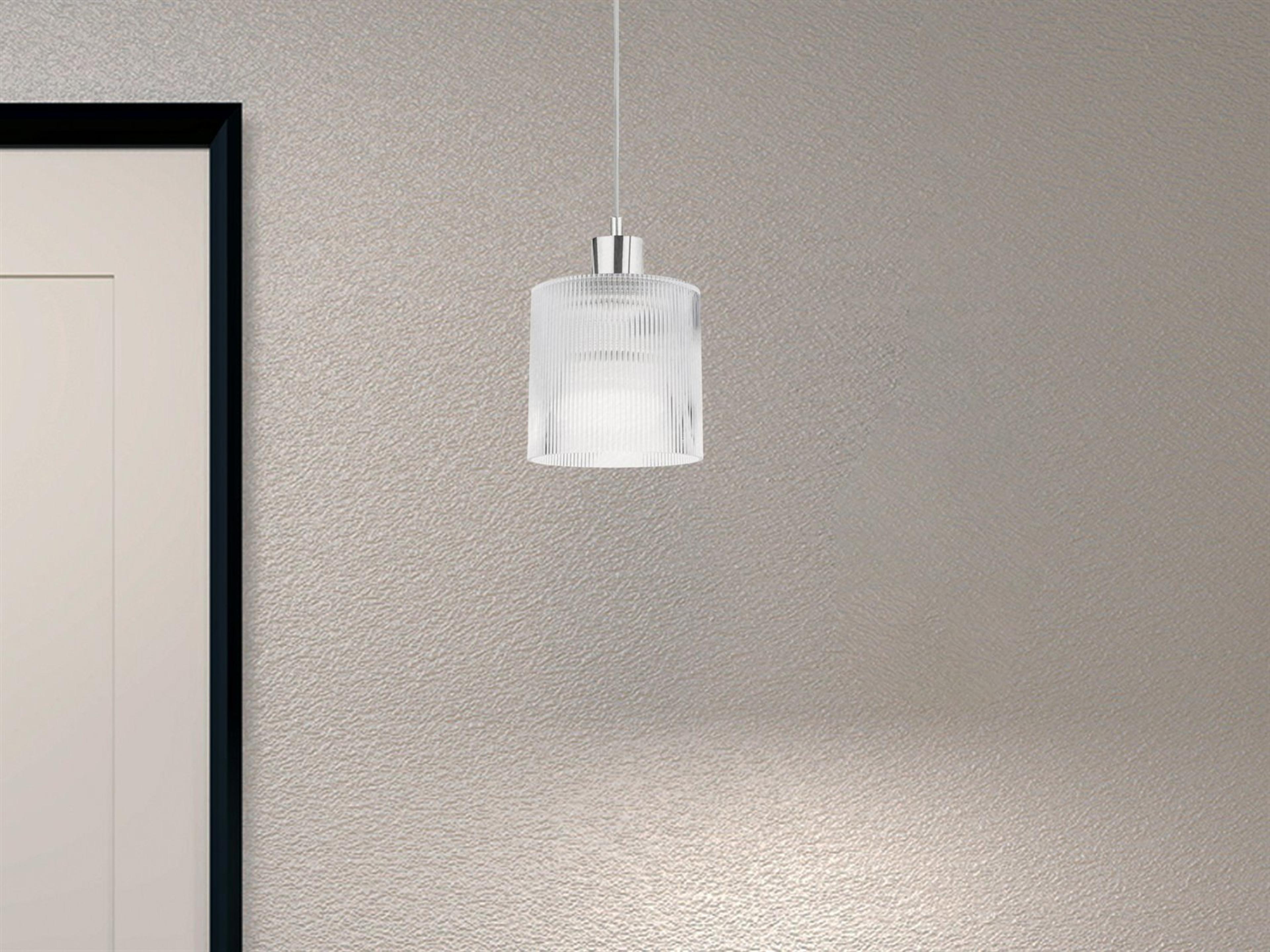 Dainolite Nadine 1-Light Polished Chrome Drum Mini Pendant