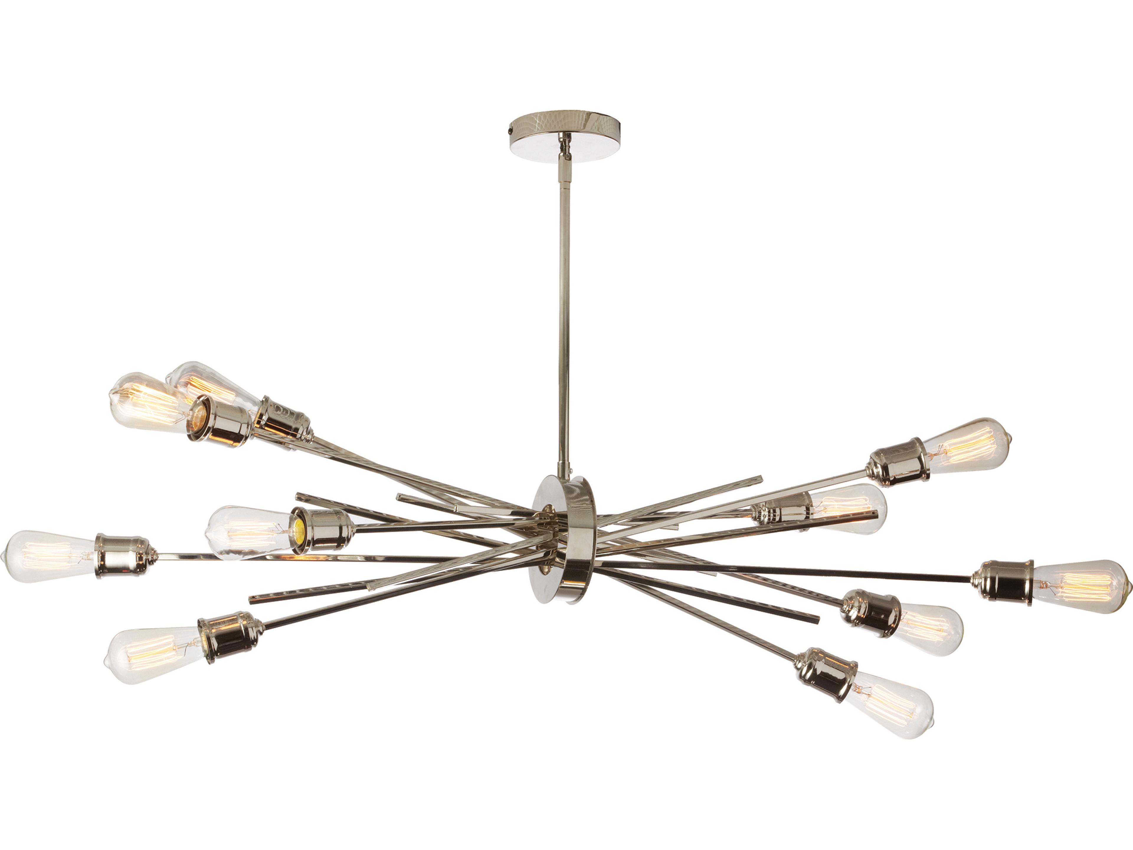 Nebraska 10-Light Burnished Chrome Linear Sputnik Pendant