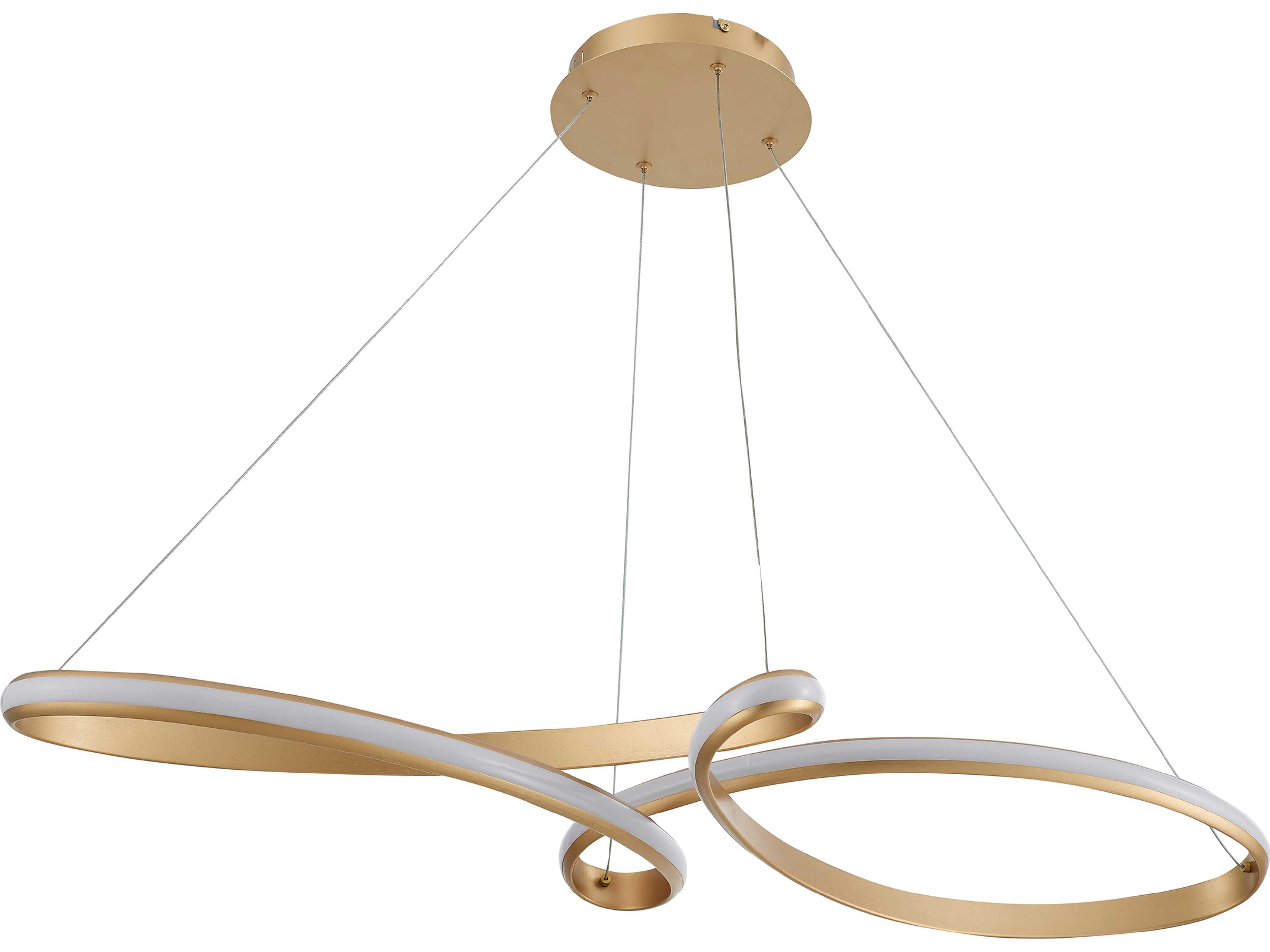 Dainolite Nola 1-Light Aged Brass White Island Pendant