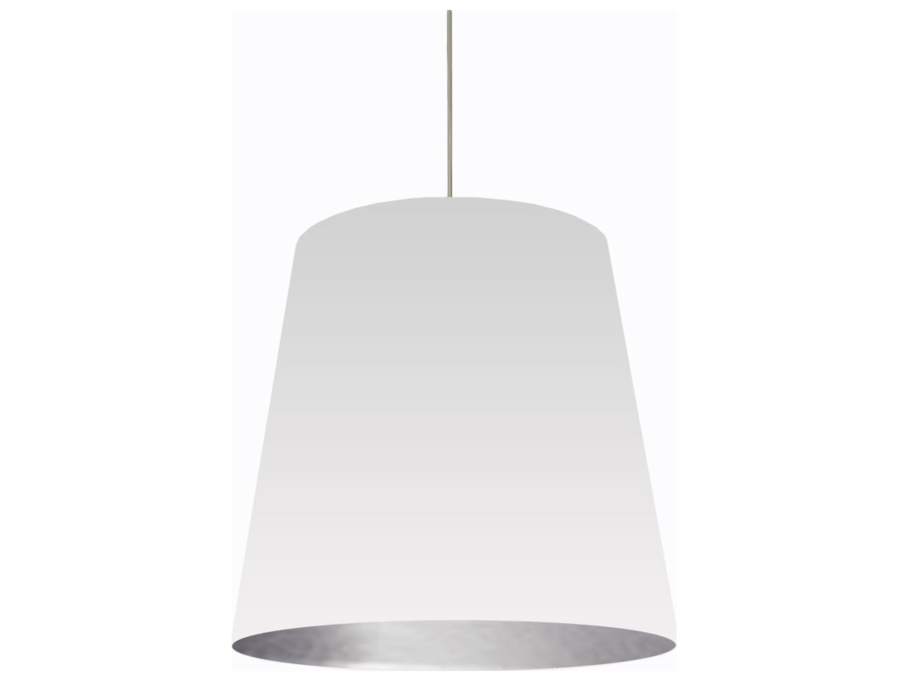 Oversized Drum 1-Light Polished Chrome Silver Pendant