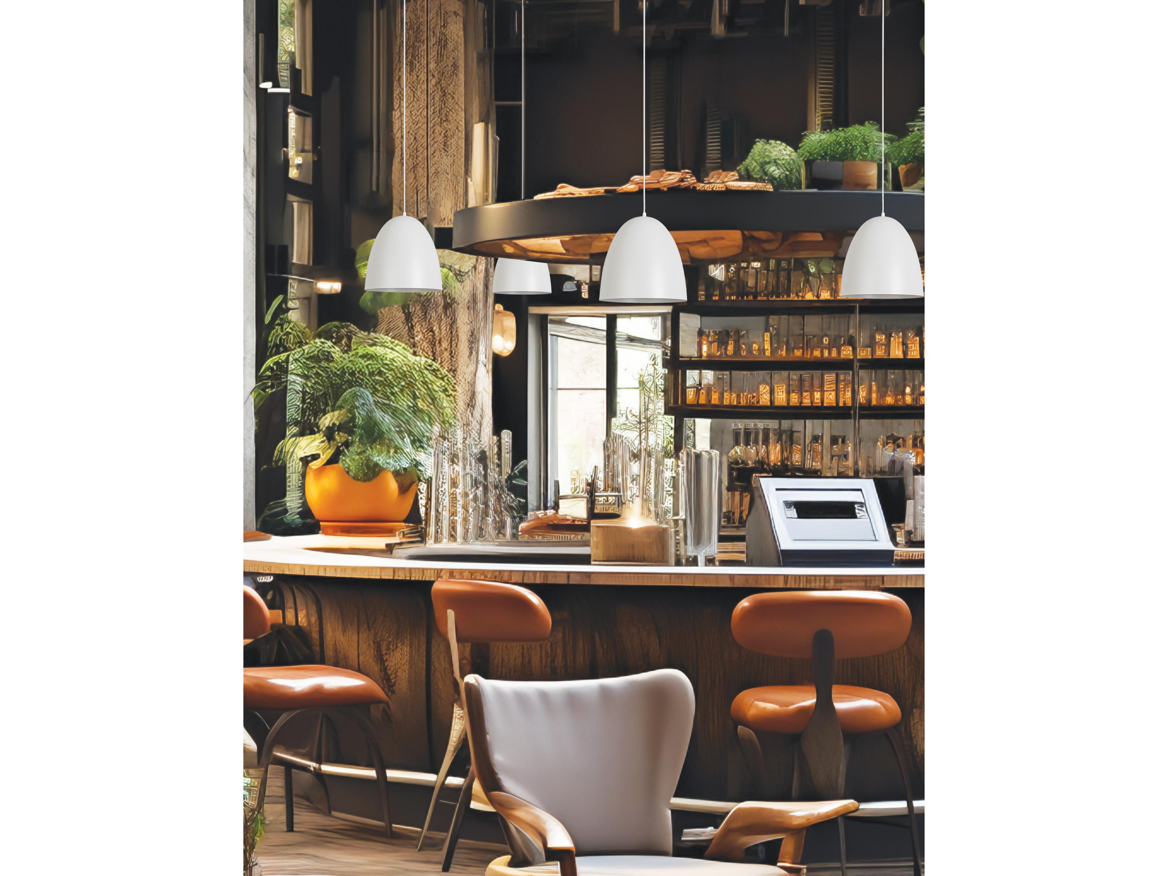 Dainolite Ofelia 1-Light Matte White Dome Pendant