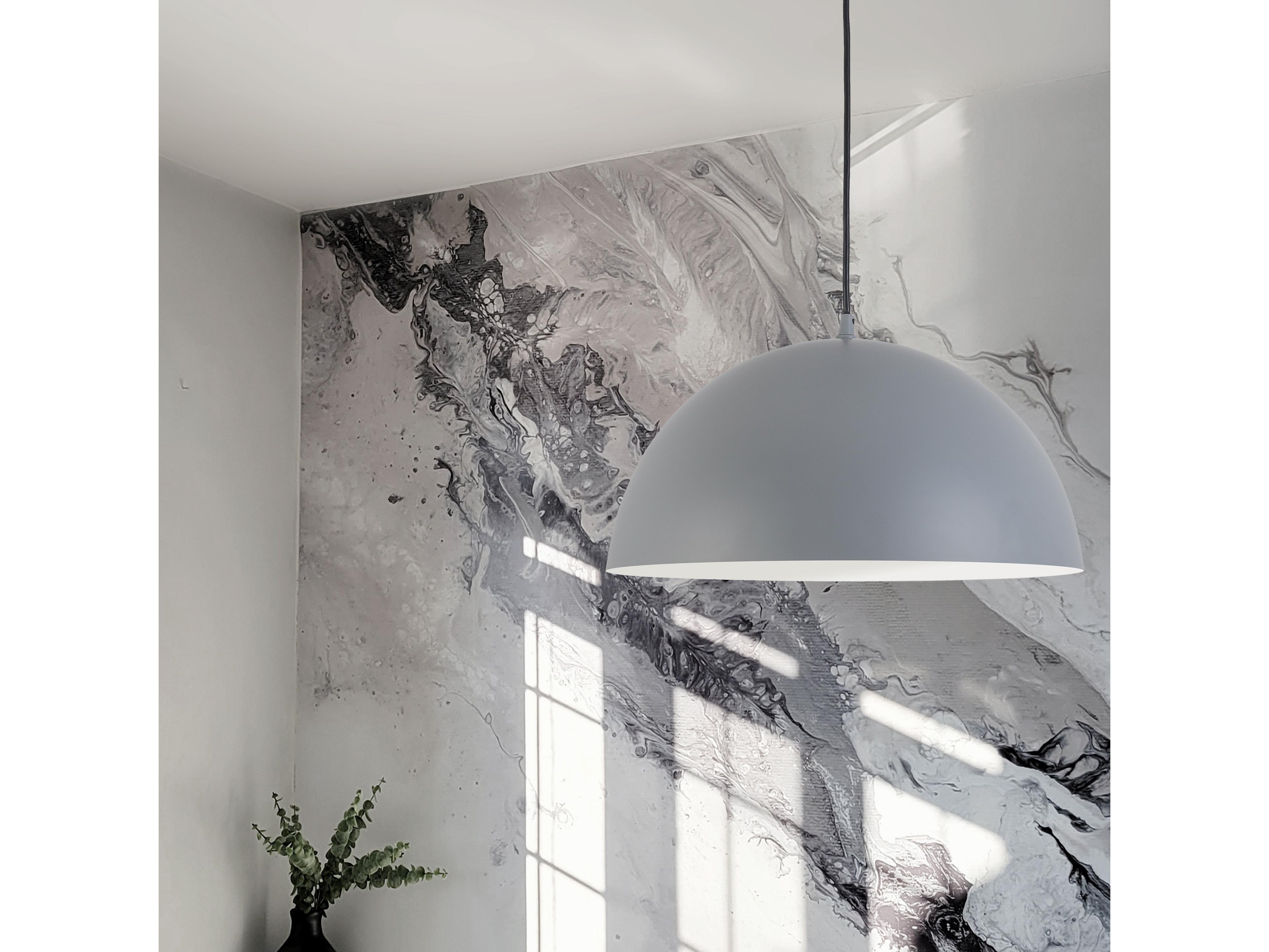 Dainolite Ofelia 1-Light Grey Dome Pendant