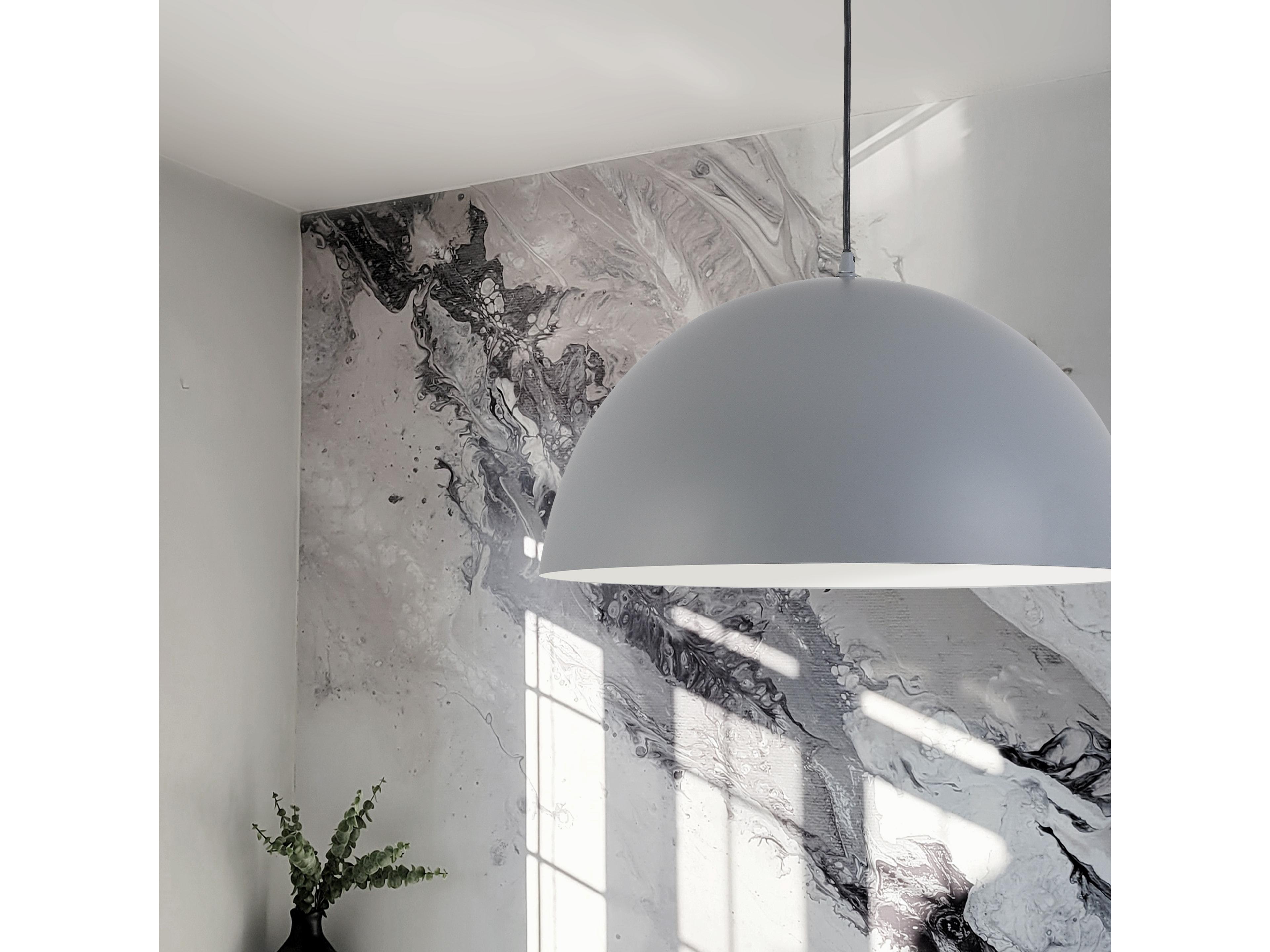Dainolite Ofelia 1-Light Grey Dome Pendant