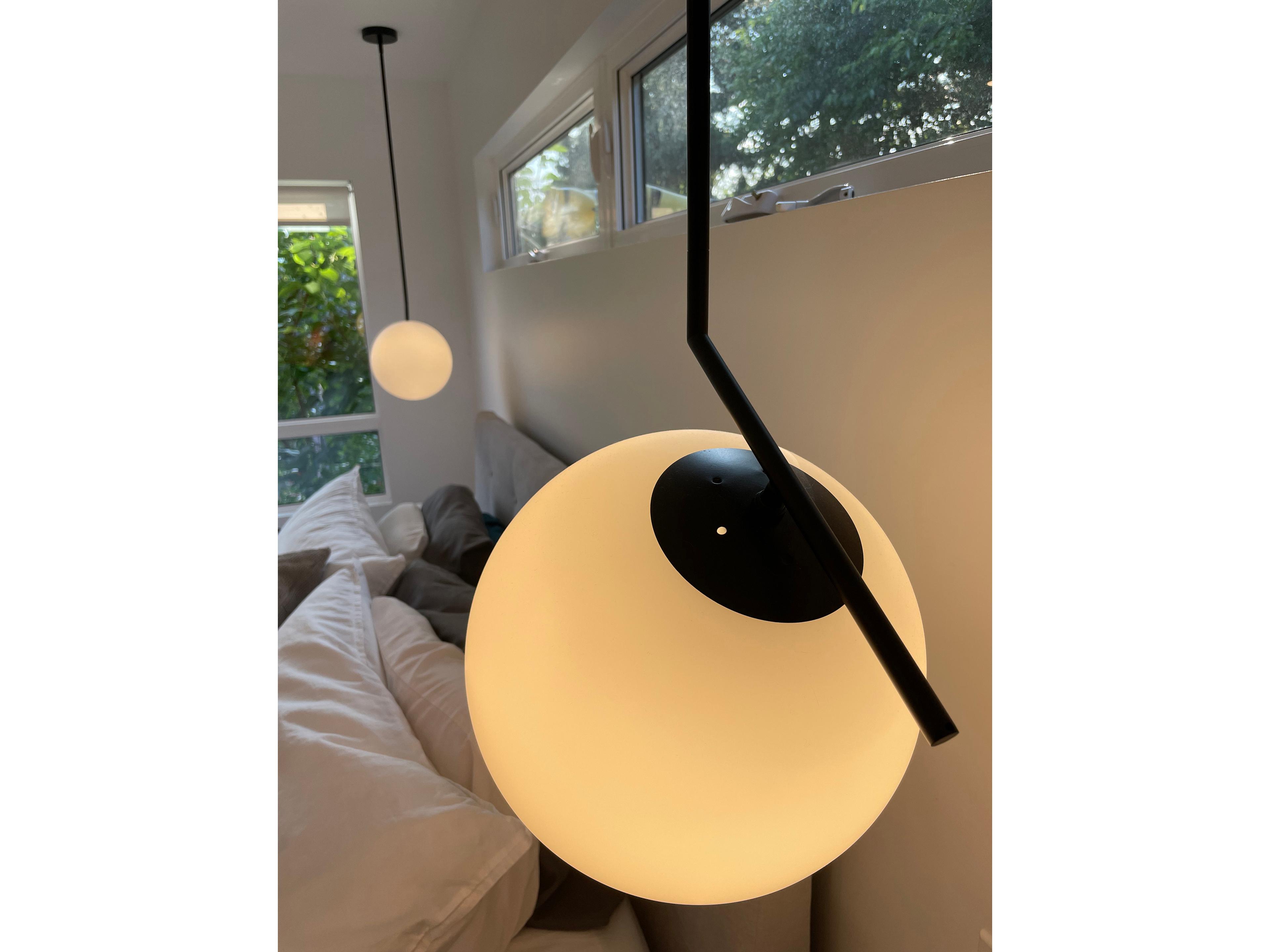 Dainolite Orion 1-Light Matte Black Globe Pendant