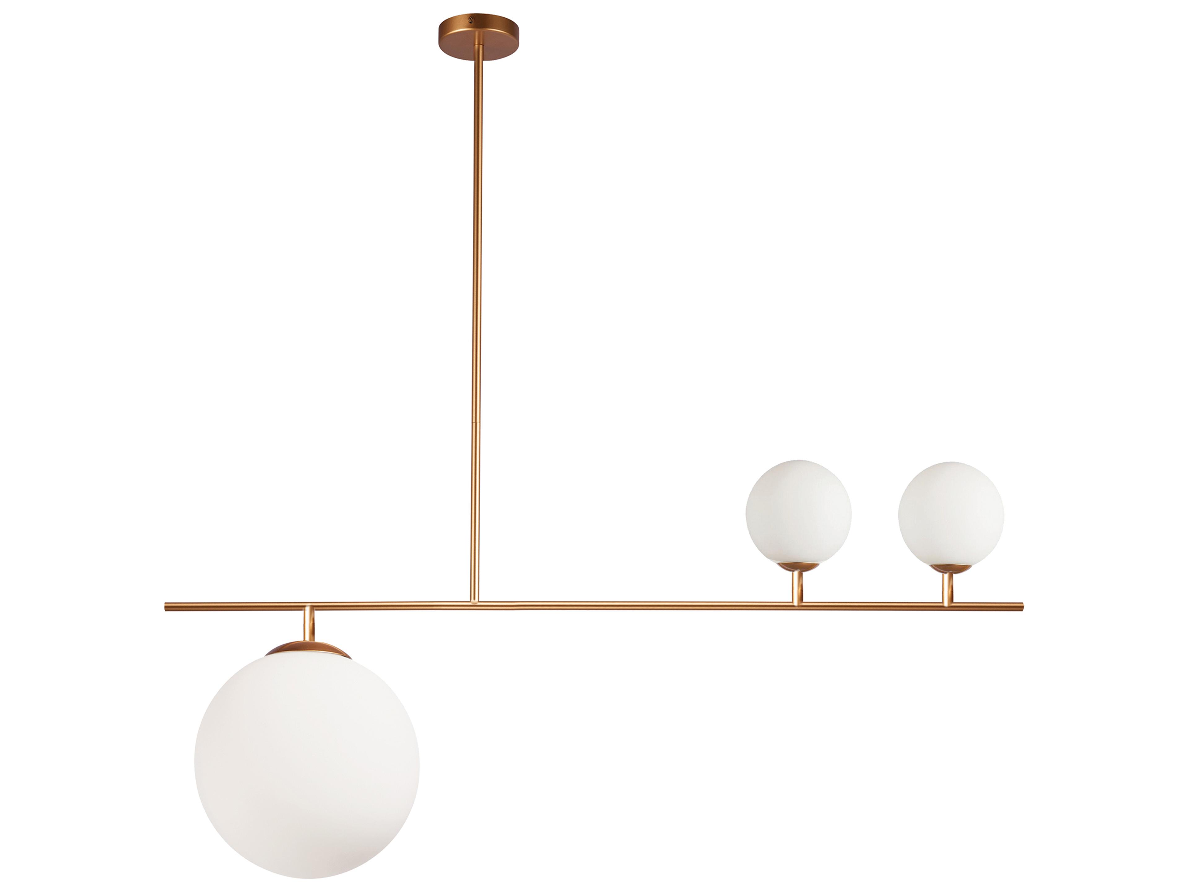 Orion 3-Light Gold Globe Linear Island Pendant