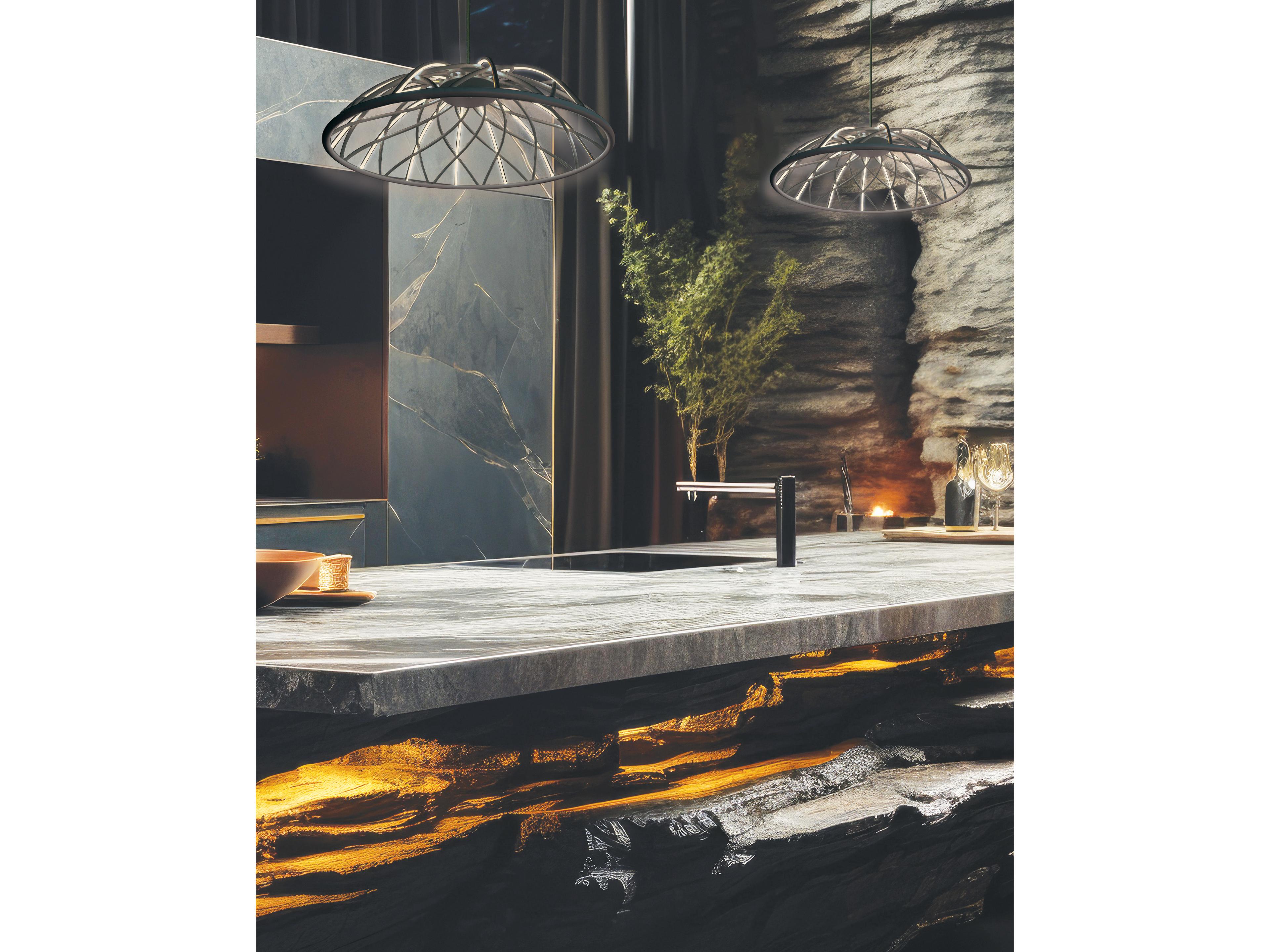 Dainolite Pakuna 1-Light Matte Black Dome Pendant