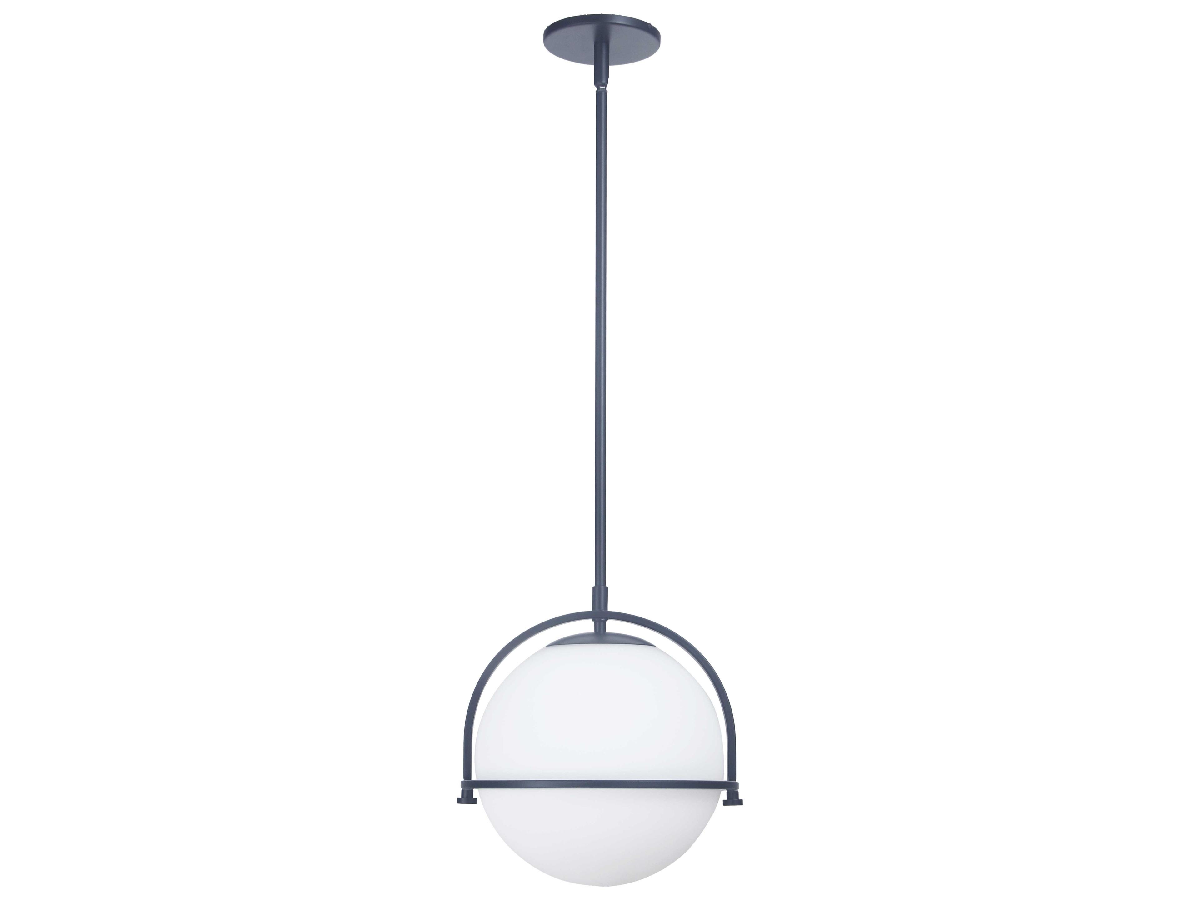 Paola 1-Light Matte Black Globe Pendant