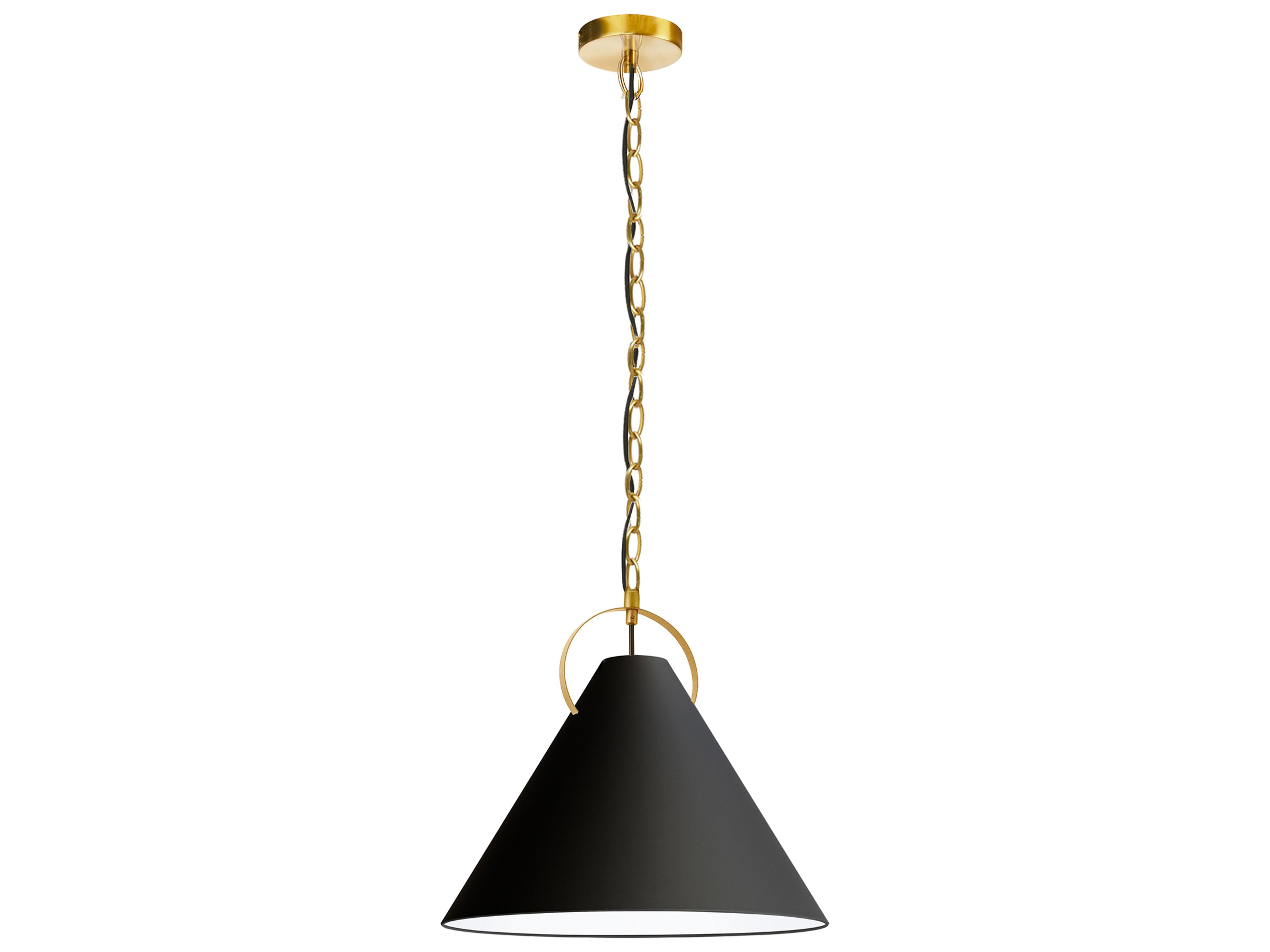 Princeton 1-Light Black Aged Brass Pendant