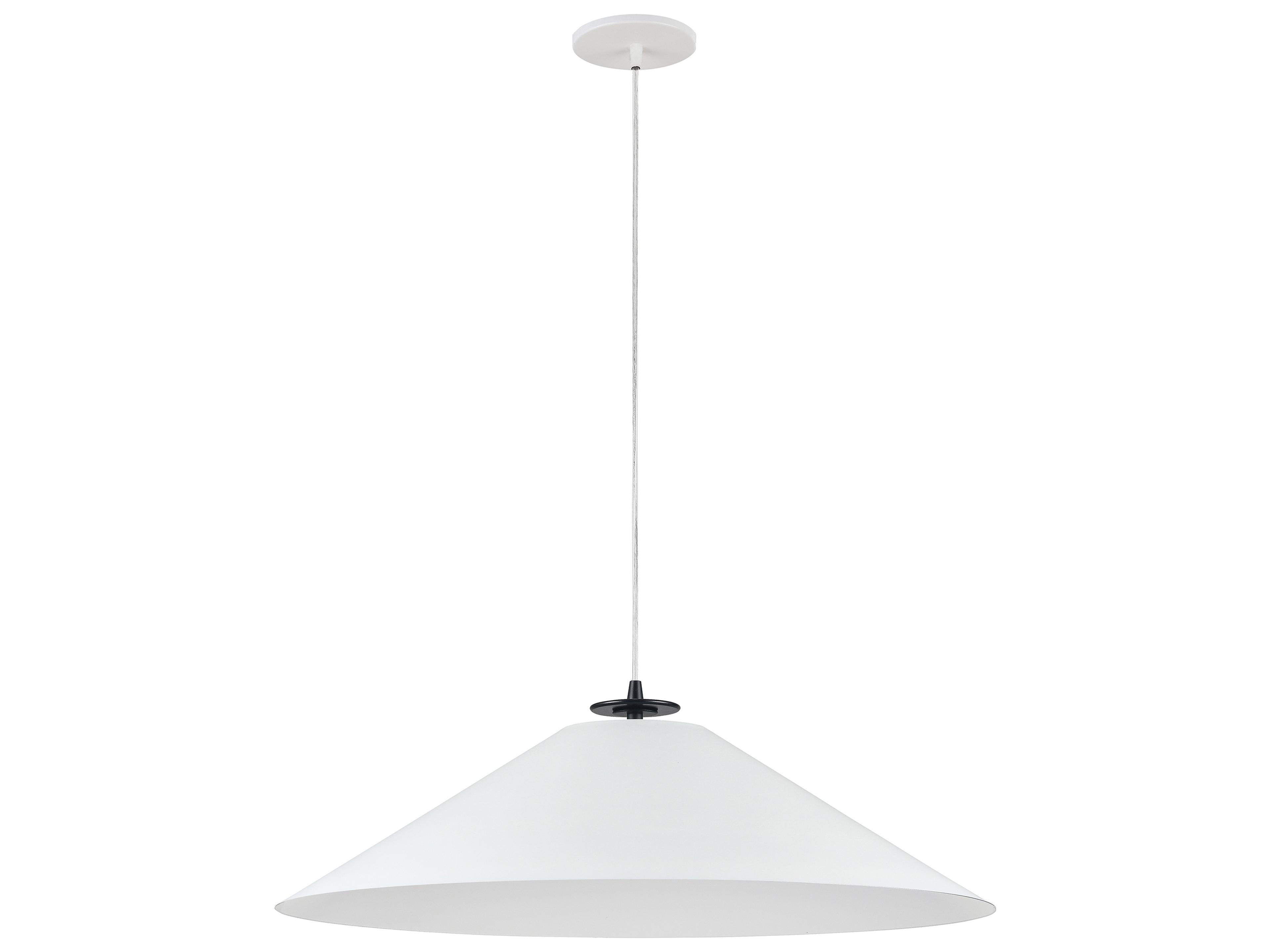 Prudence 1-Light Matte White Black Pendant