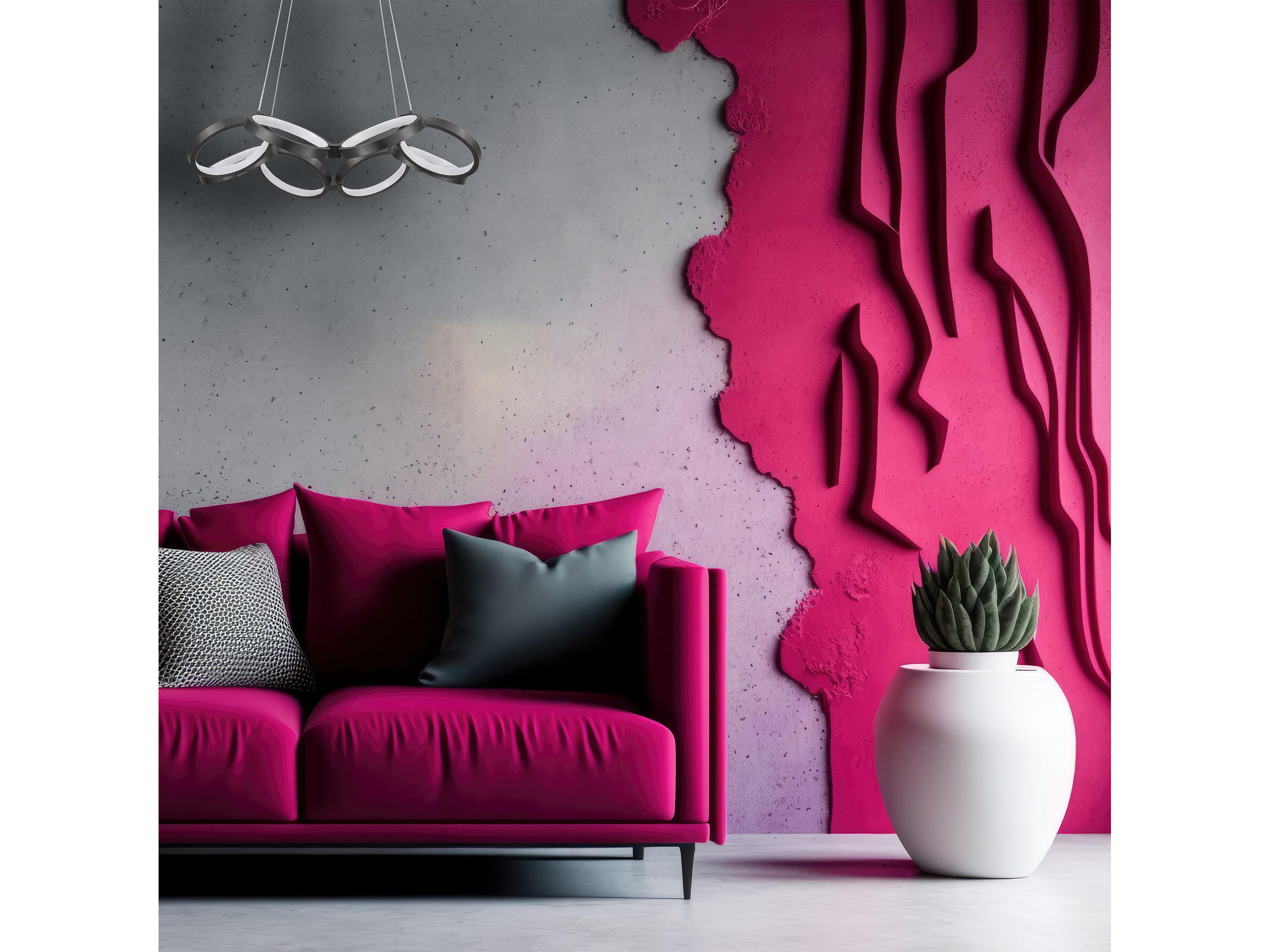 Dainolite Philo 1-Light Matte Black Geometric Chandelier