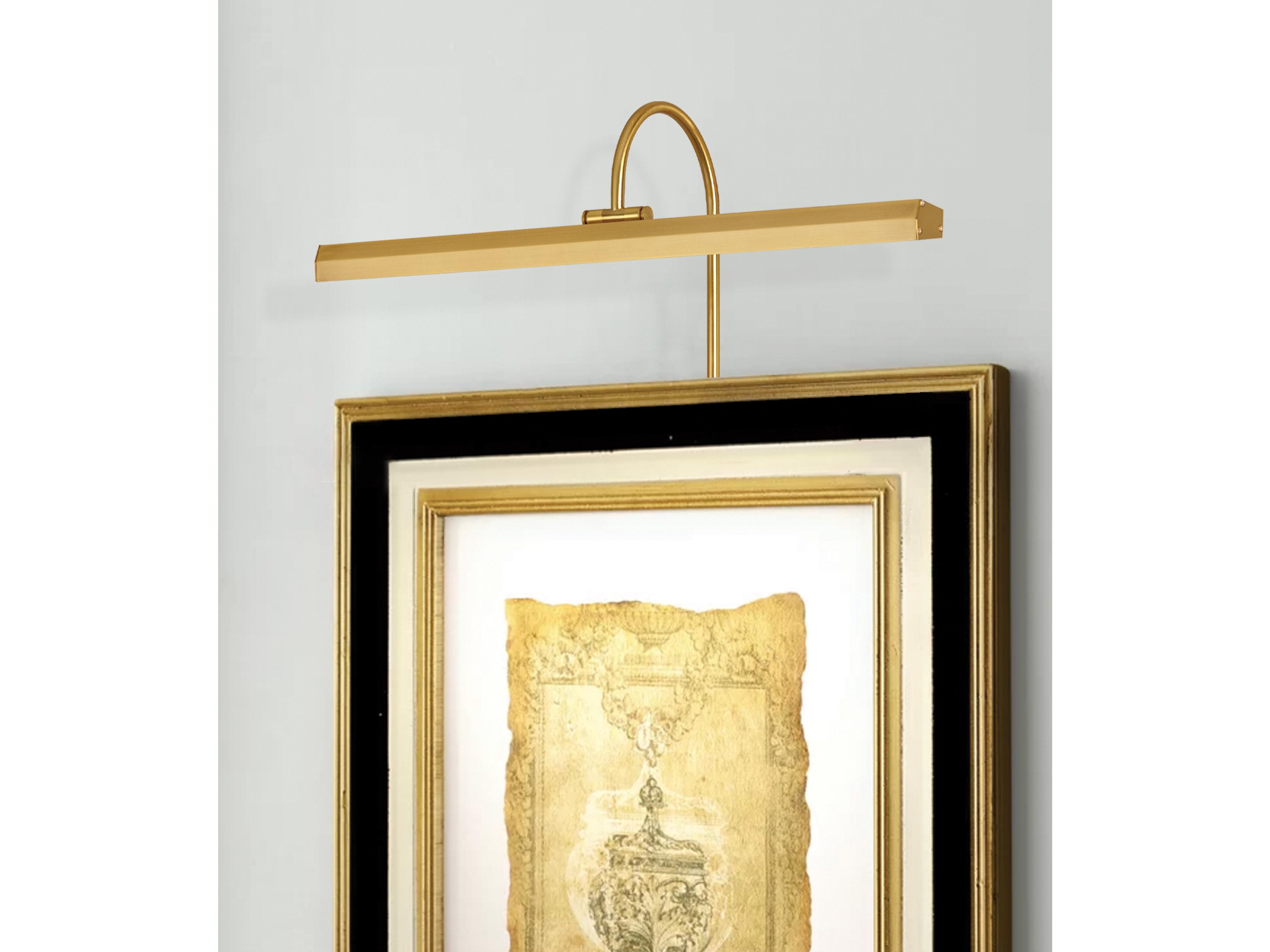 Dainolite Display Exhibit 3-Light Aged Brass Picture Light