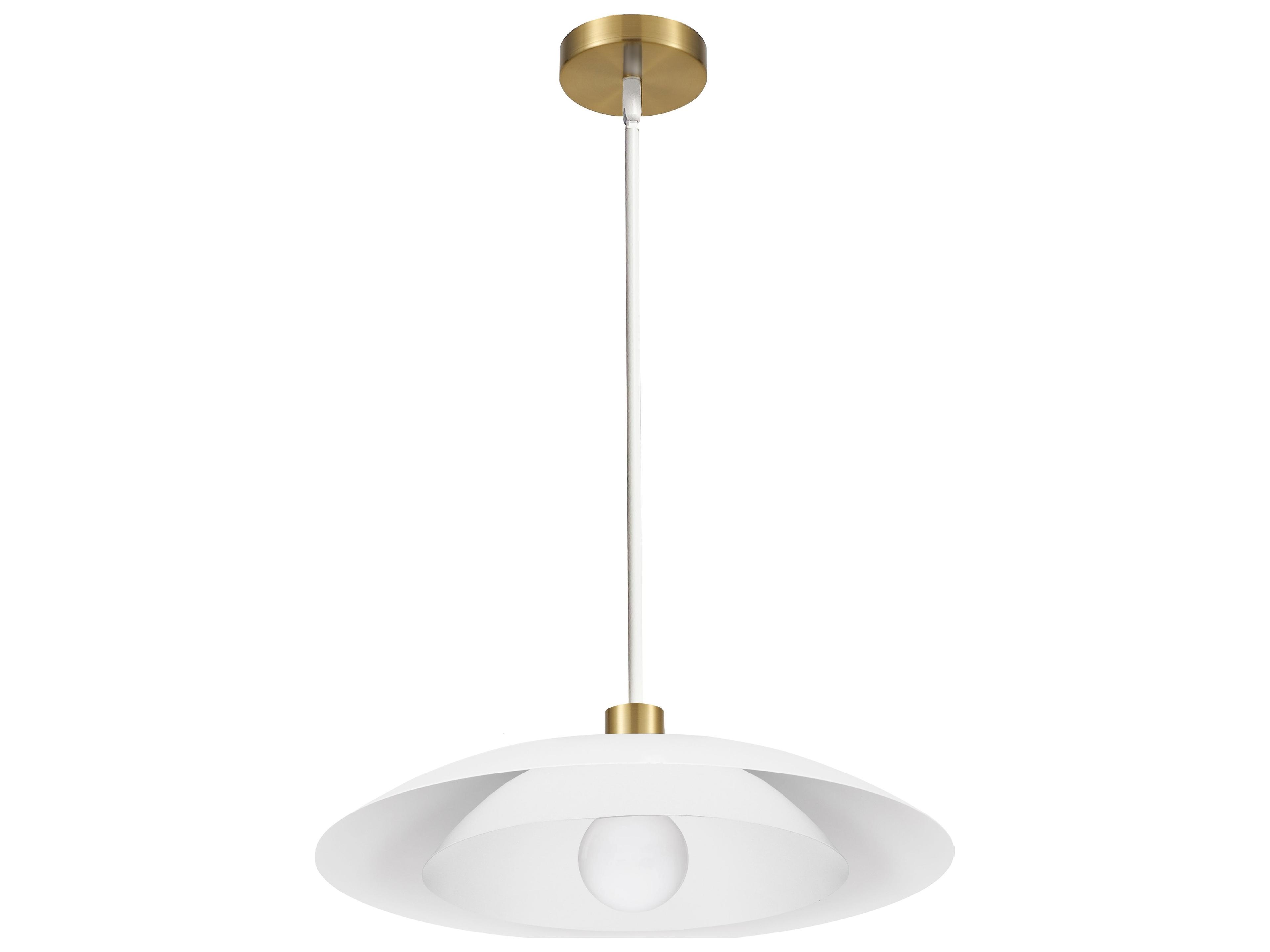 Pima 1-Light Matte White Dome Pendant