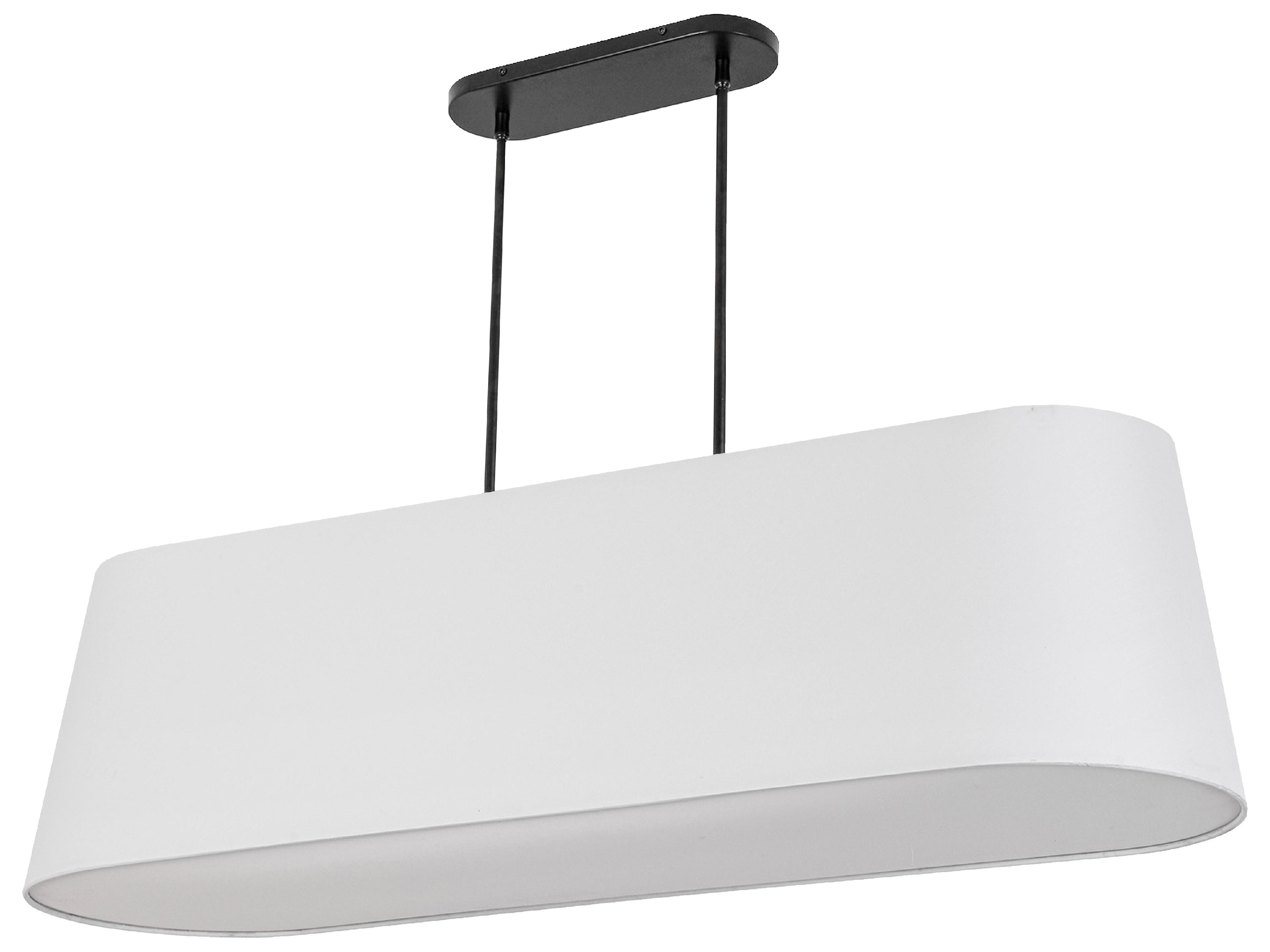 Pita 4-Light Matte Black White Island Pendant