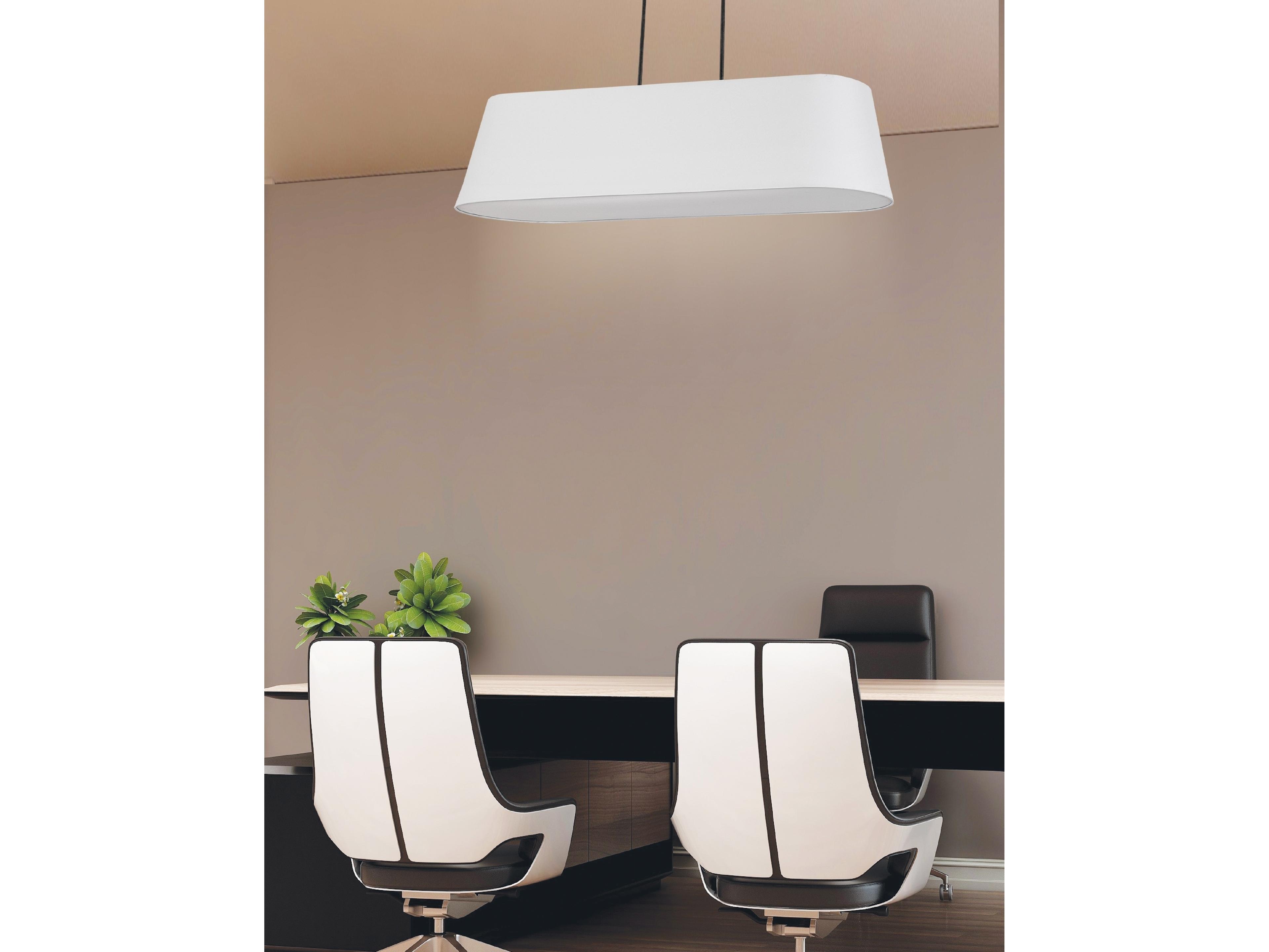 Dainolite Pita 4-Light Matte Black White Island Pendant
