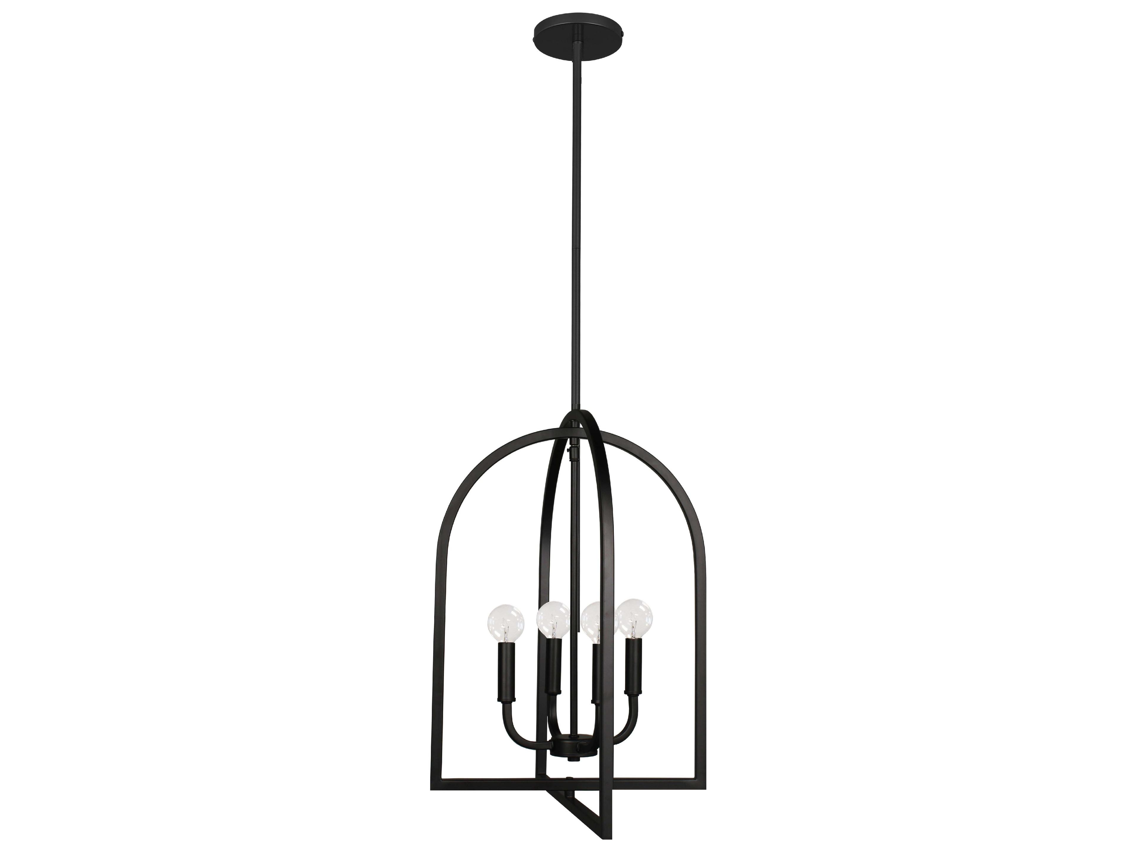 Pamela 4-Light Matte Black Pendant