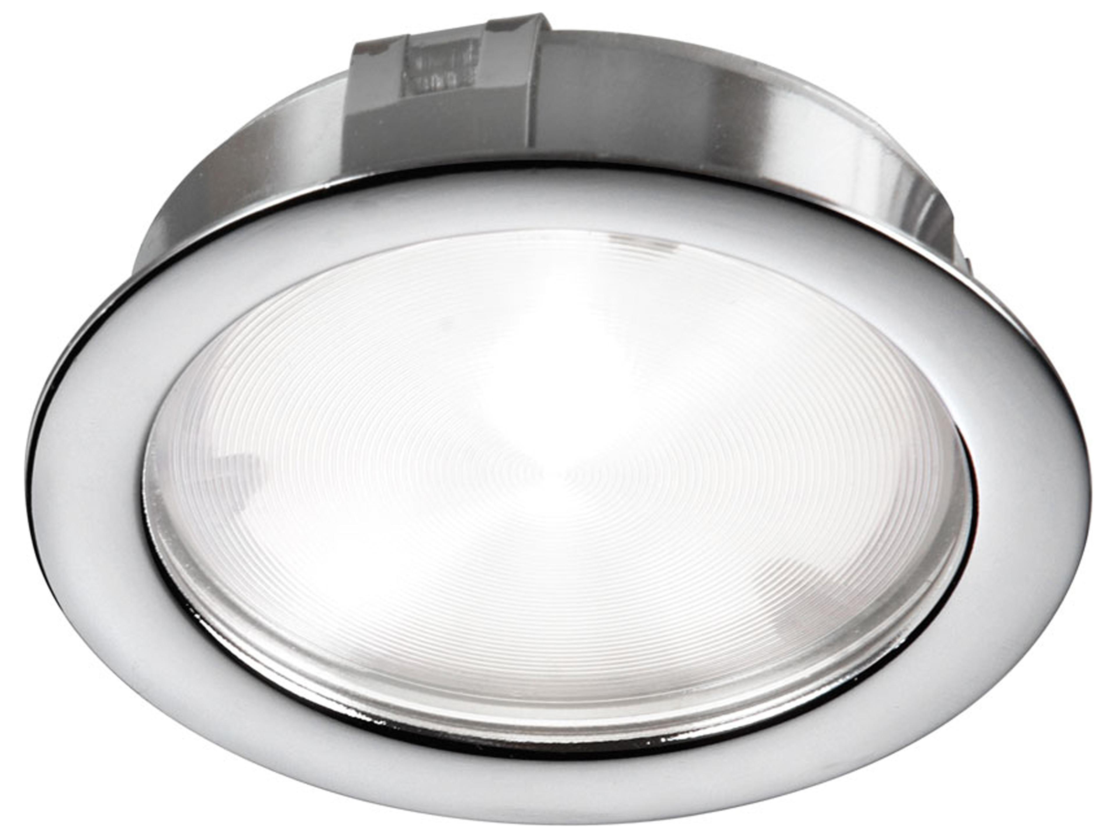 1-Light White Chrome Round Recessed Light