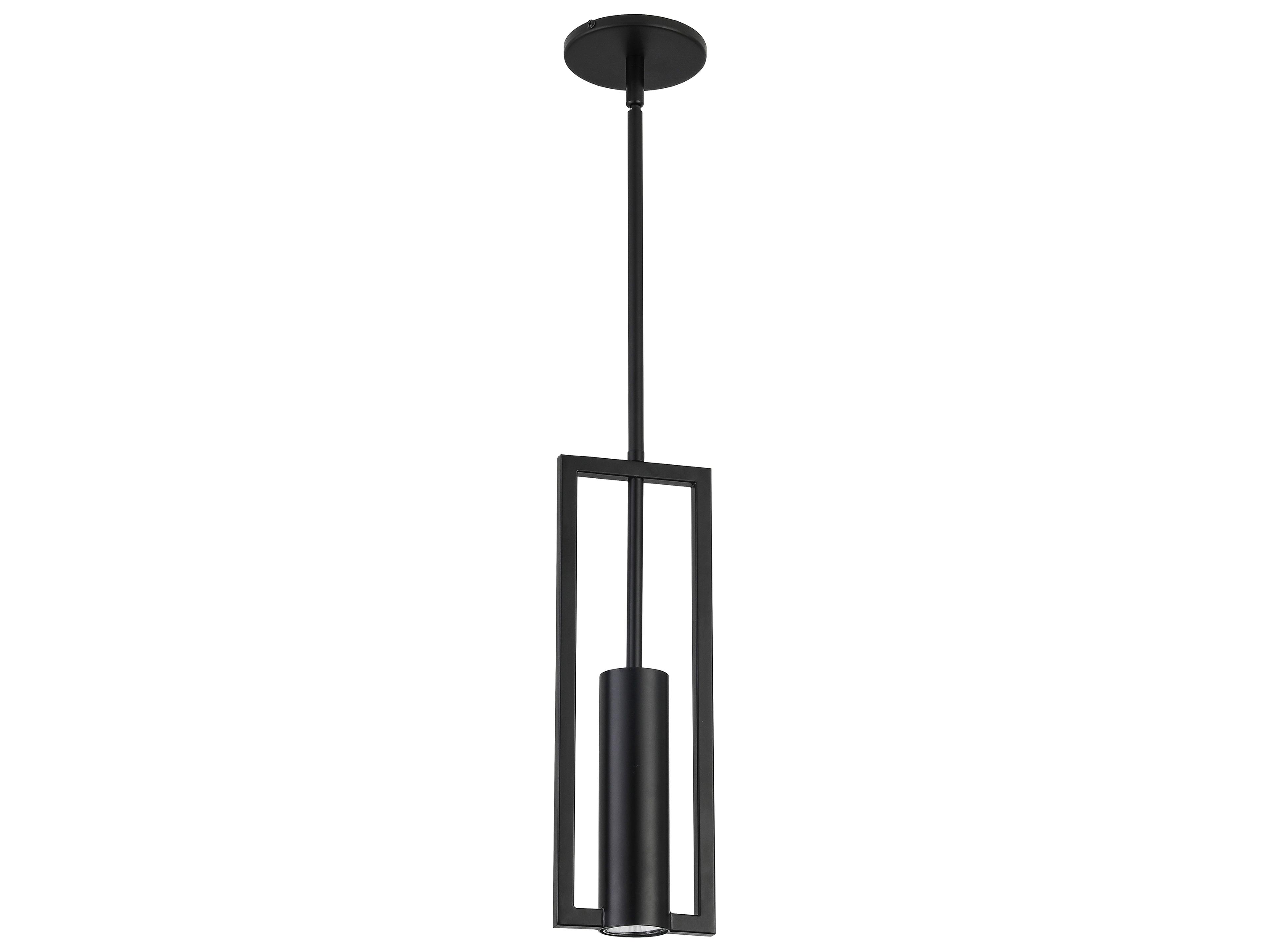 Dainolite Pauline 1-Light Matte Black Geometric Mini Pendant