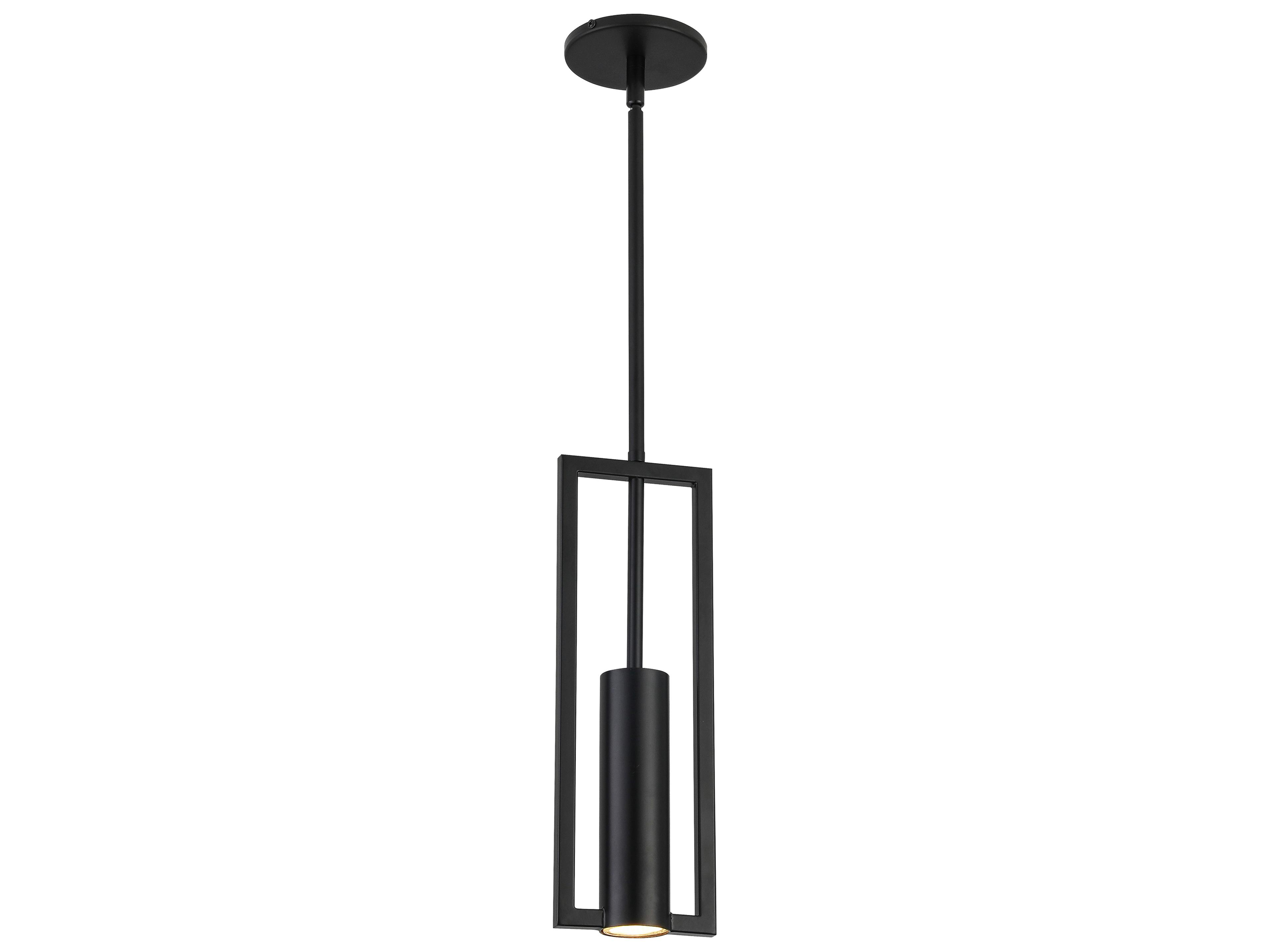 Dainolite Pauline 1-Light Matte Black Geometric Mini Pendant