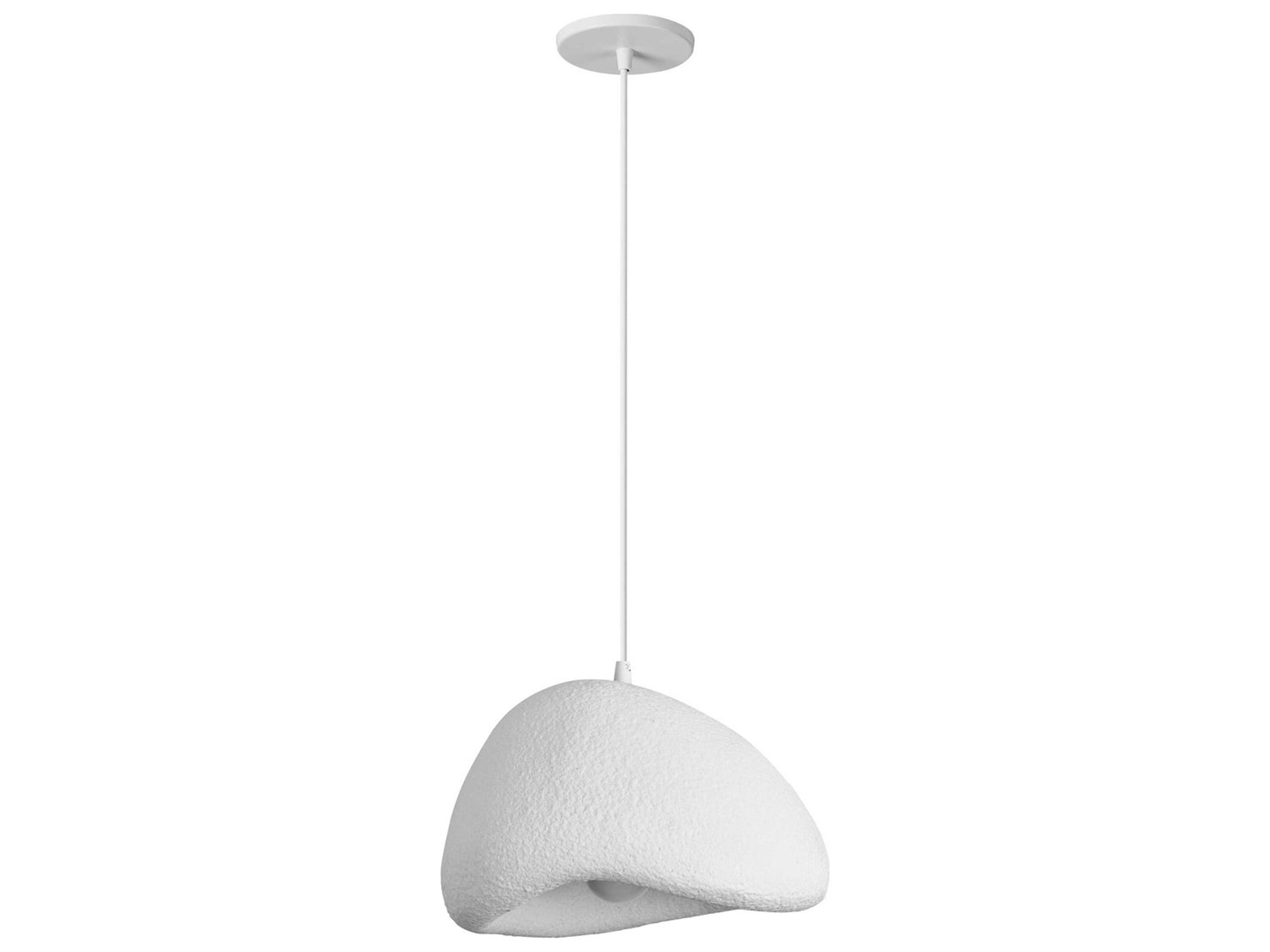 Dainolite Pilar 1-Light White Pendant