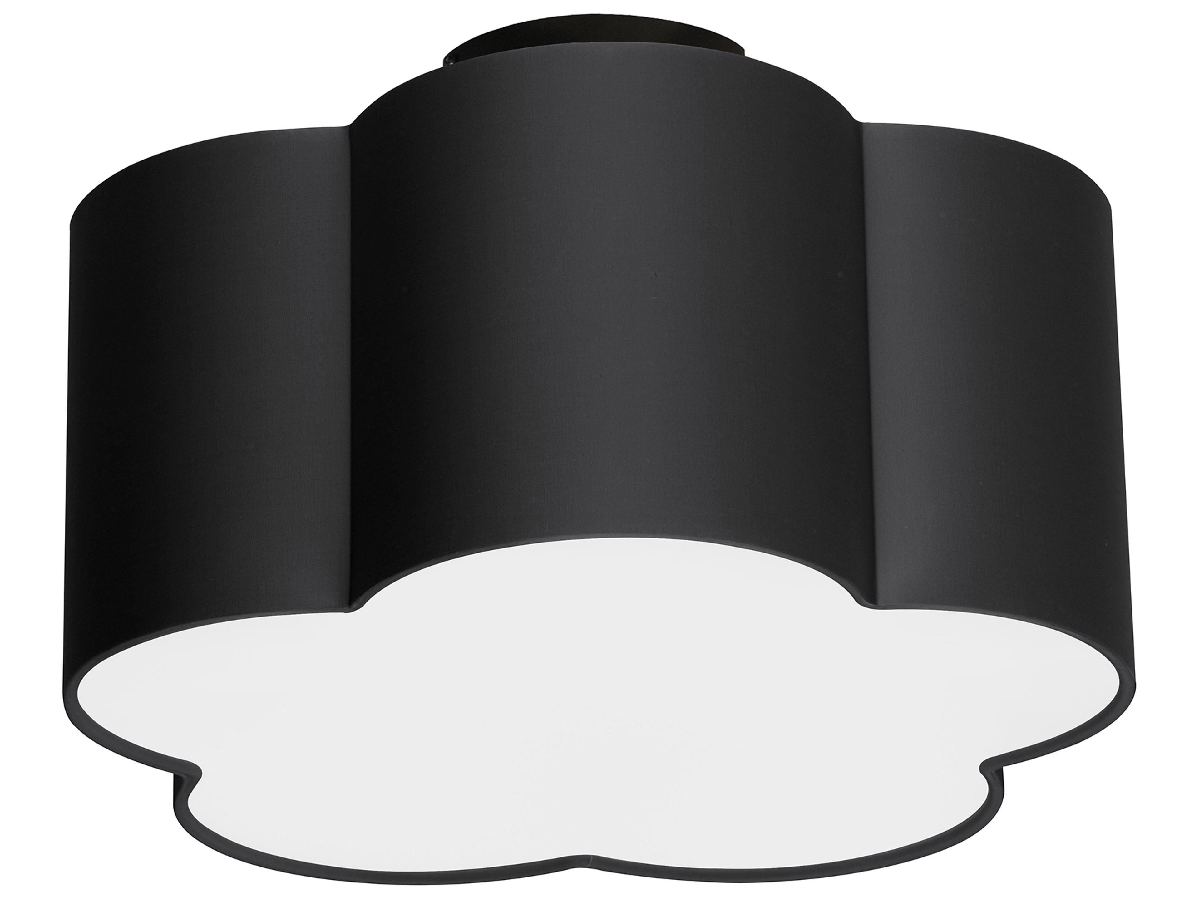 Phlox 3-Light Matte Black Drum Flush Mount