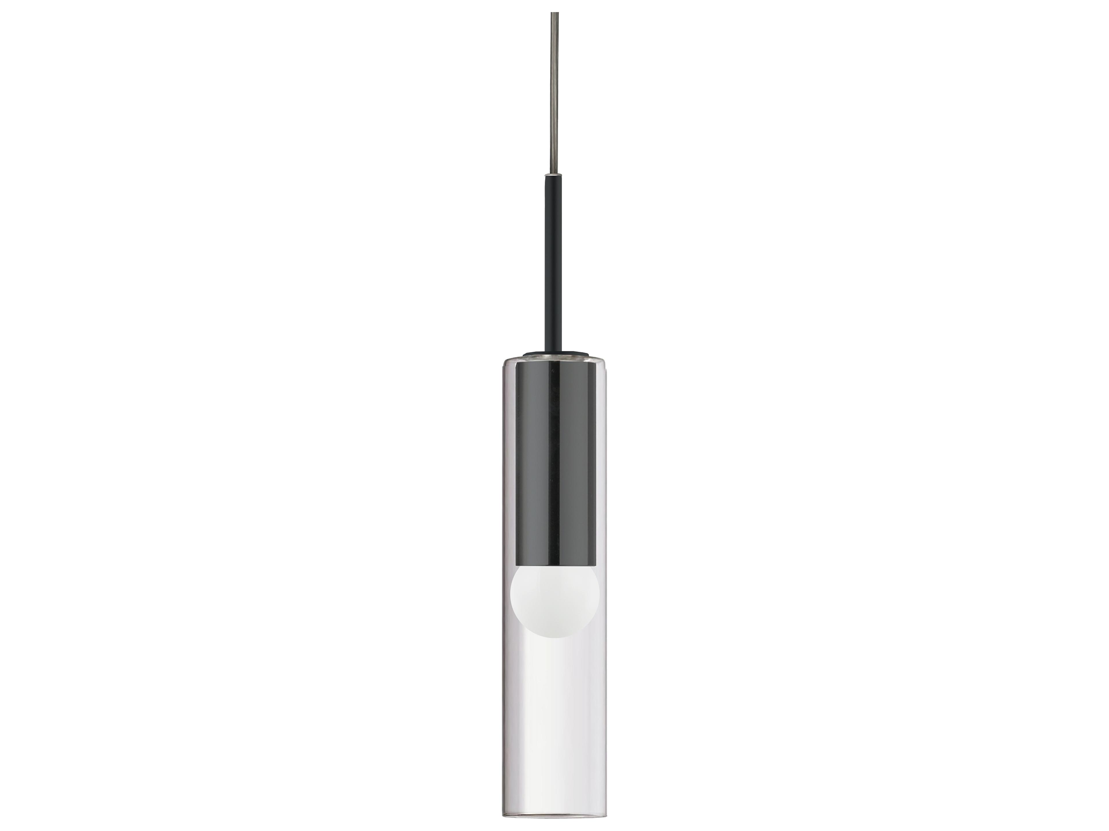 Dainolite Palmer 1-Light Matte Black Cylinder Mini Pendant