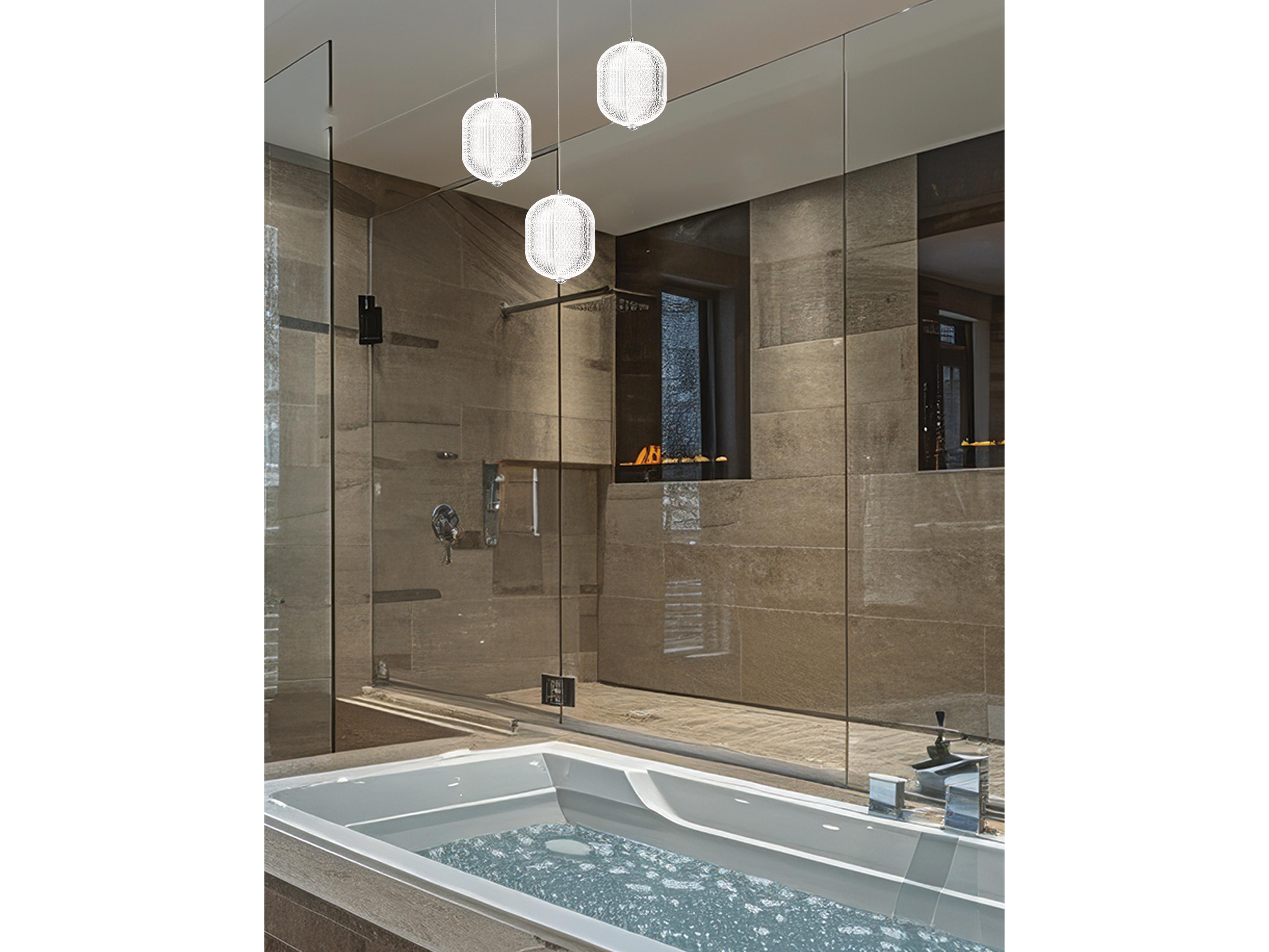 Dainolite Peri 3-Light Polished Chrome Pendant