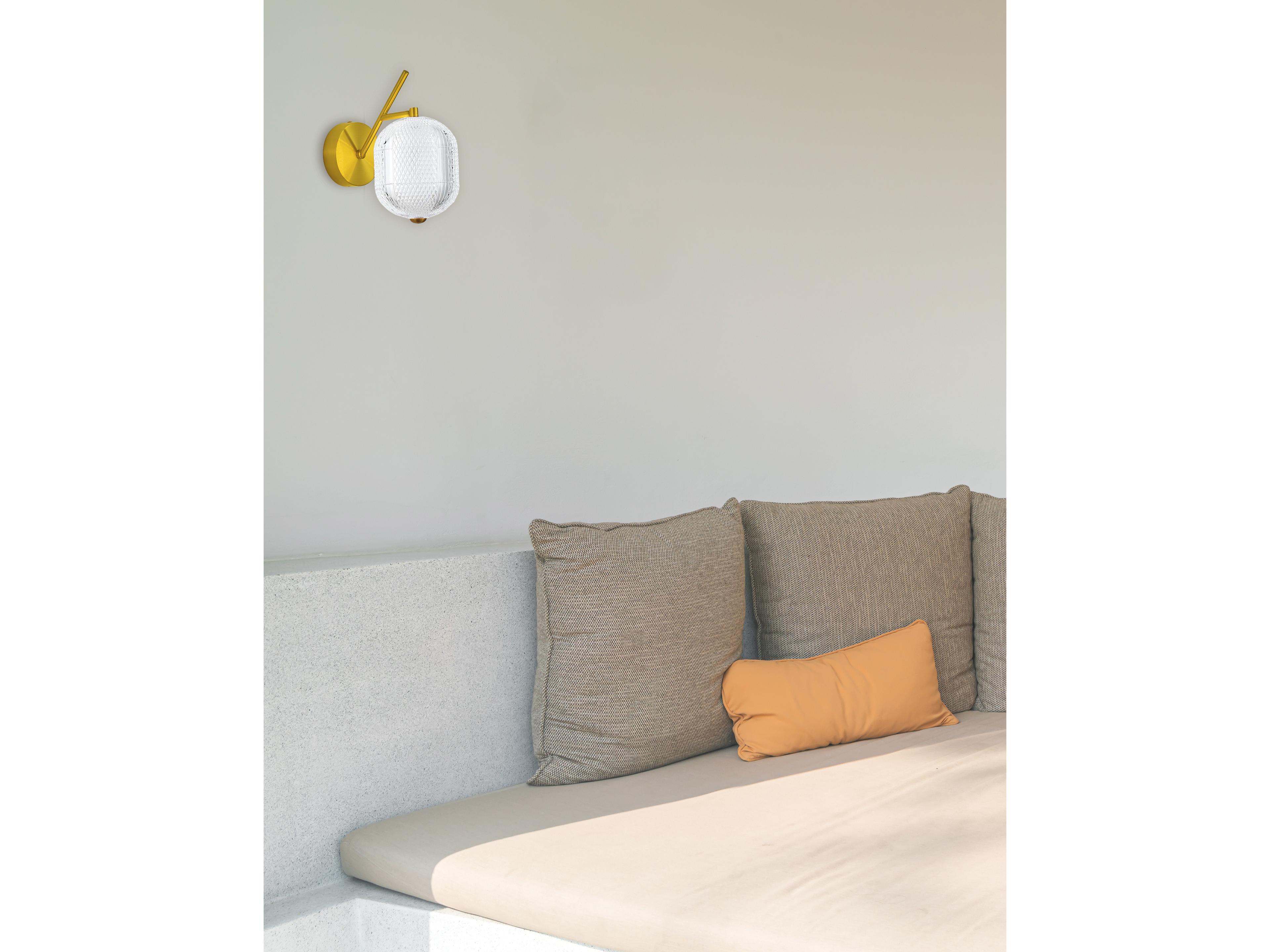 Dainolite Peri 1-Light Aged Brass Wall Sconce