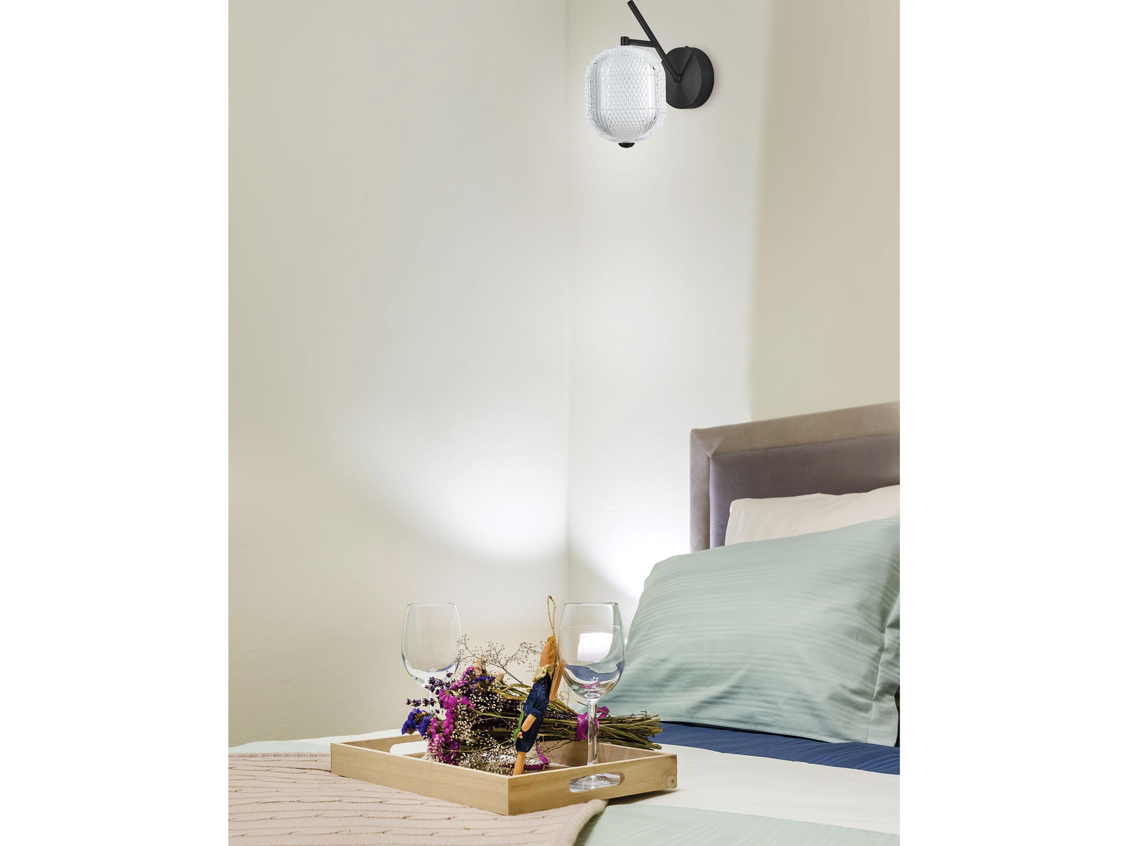 Dainolite Peri 1-Light Matte Black Wall Sconce