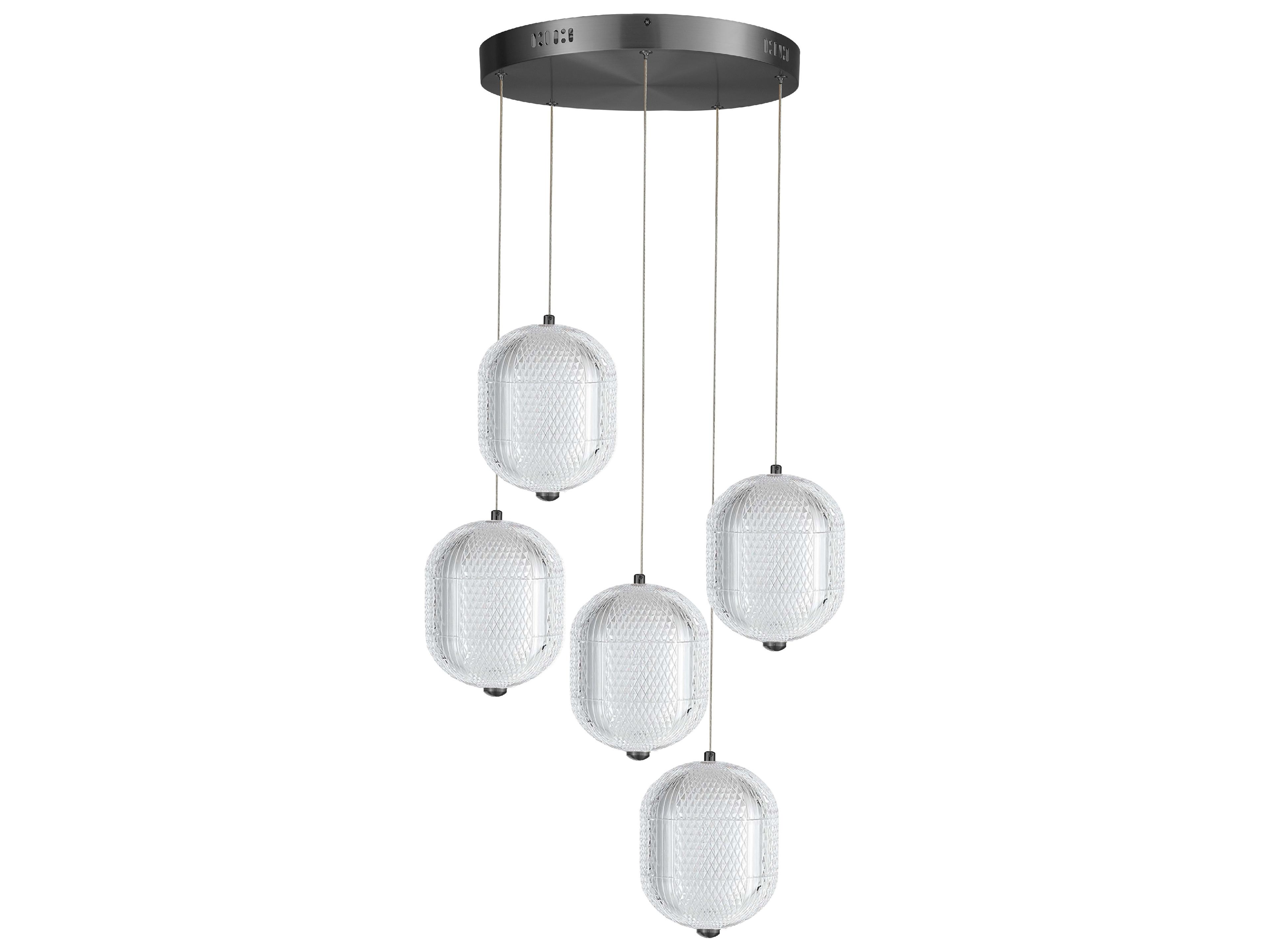 Peri 5-Light Matte Black Pendant
