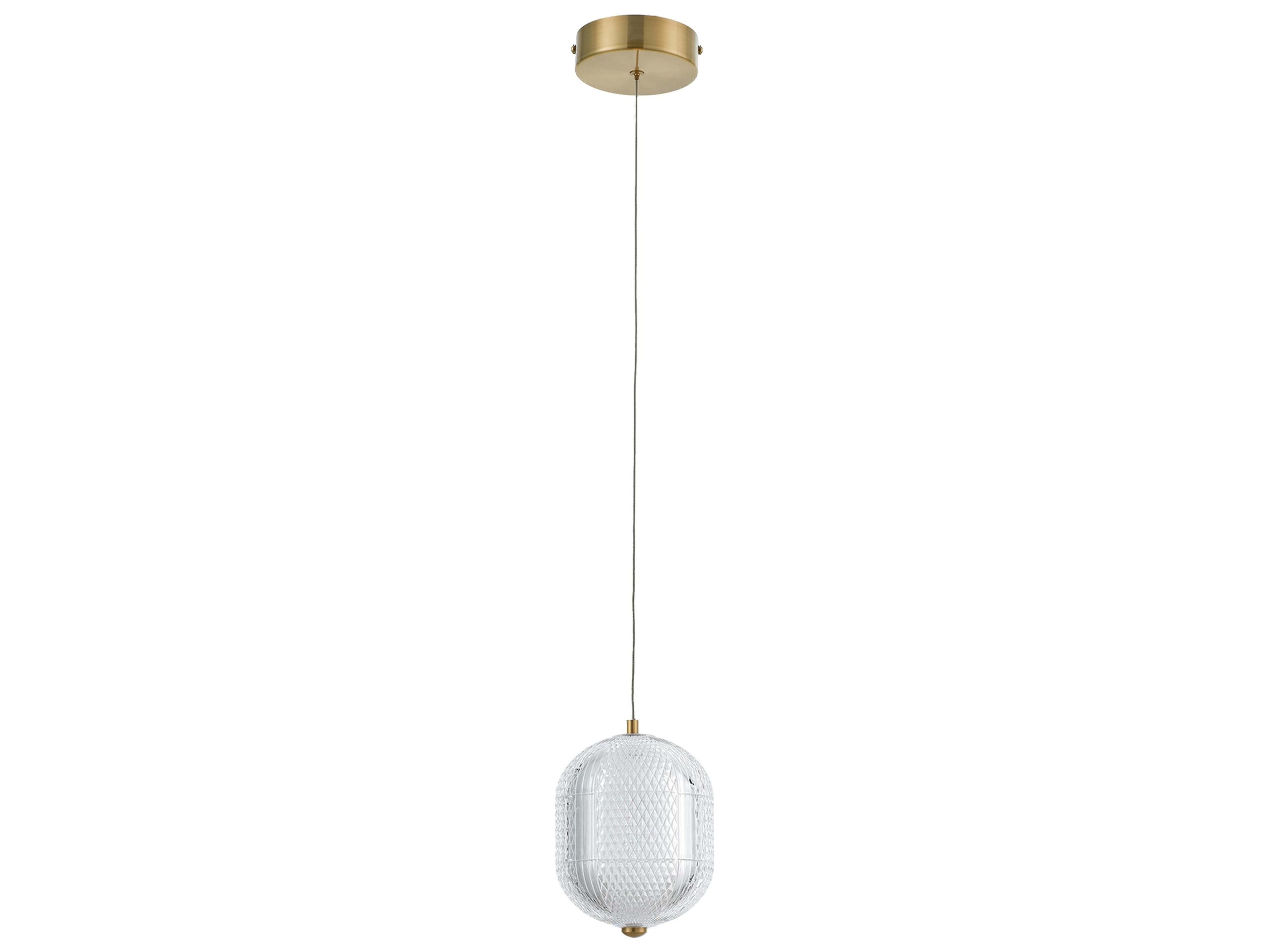 Peri 1-Light Aged Brass Mini Pendant