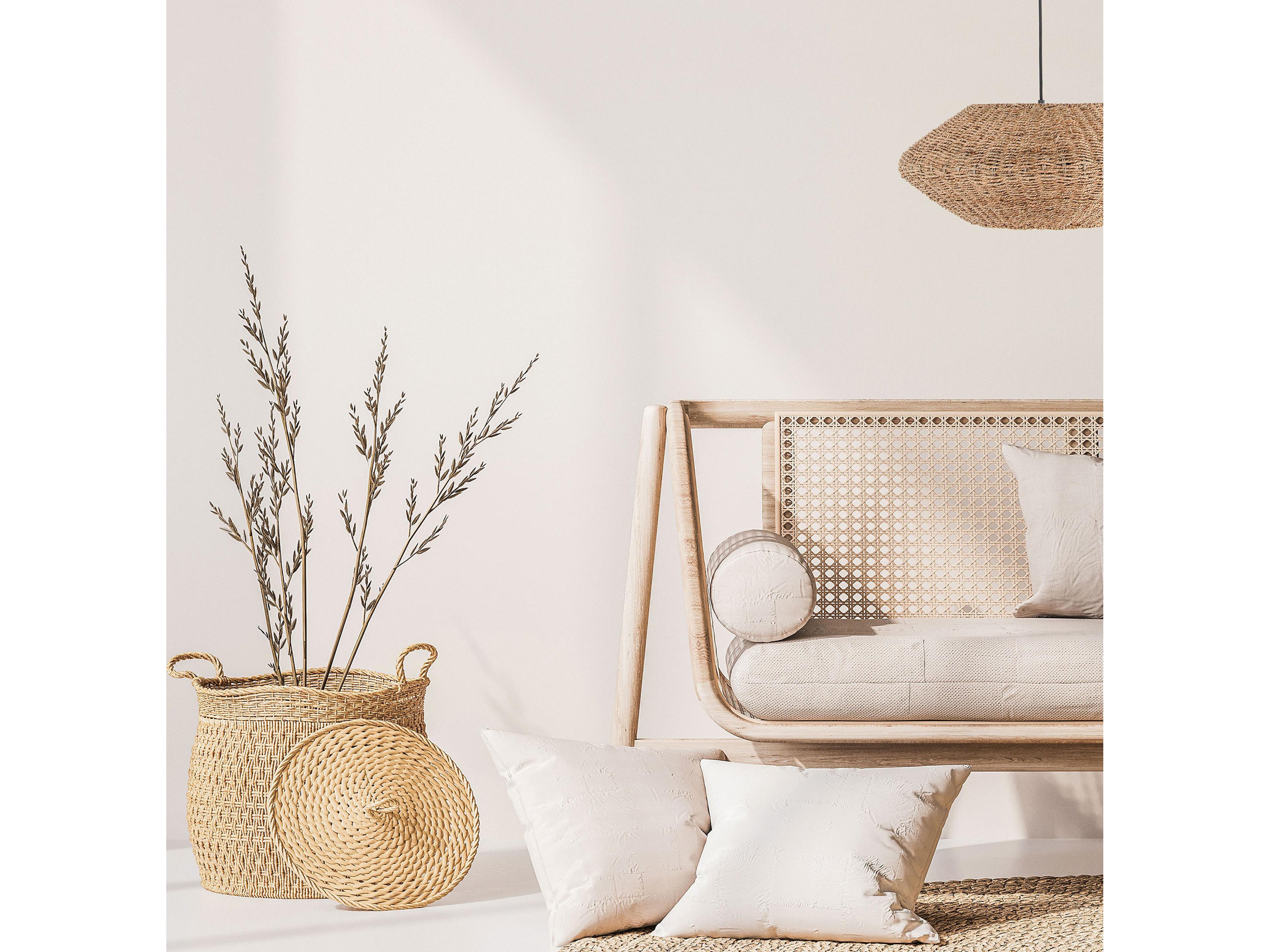 Dainolite Pourel 3-Light Natural Matte Black Brown Pendant