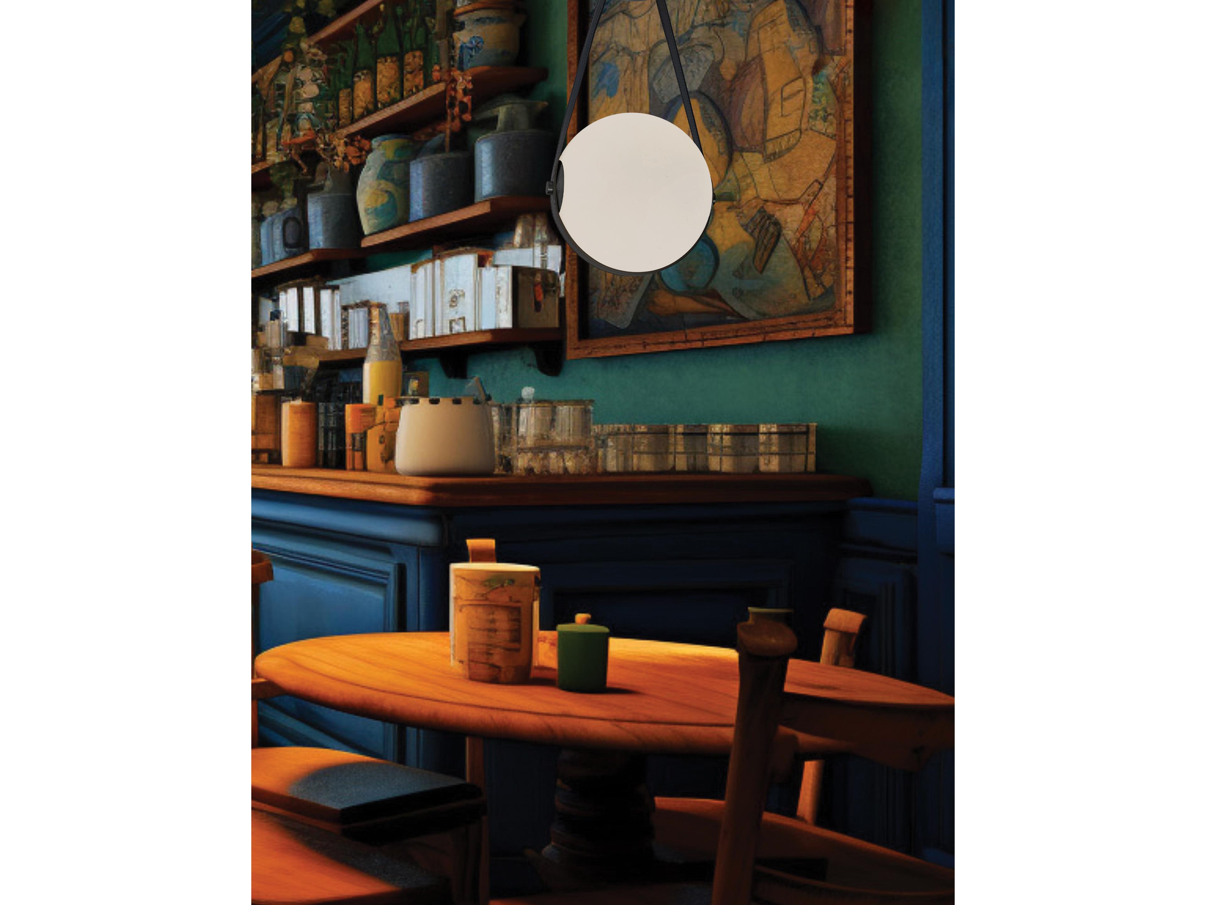 Dainolite Persis 1-Light Matte Black Globe Mini Pendant