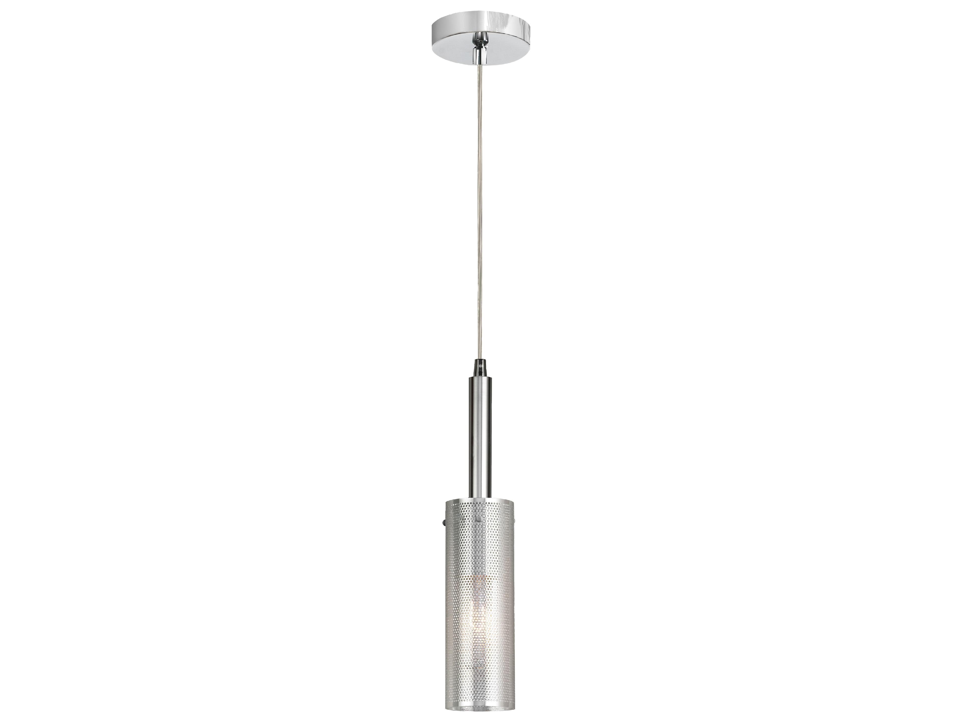 Percy 1-Light Polished Chrome Cylinder Mini Pendant