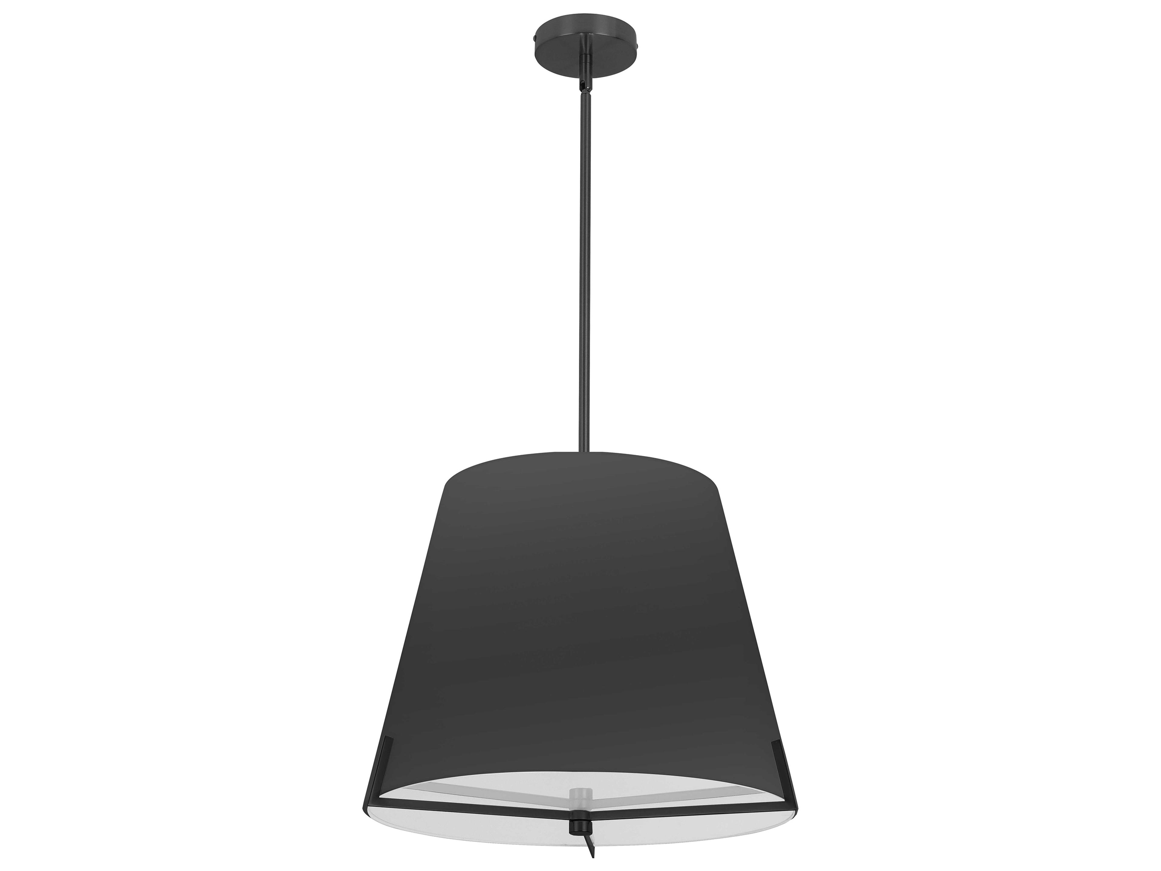 Preston 4-Light Black Matte Drum Pendant