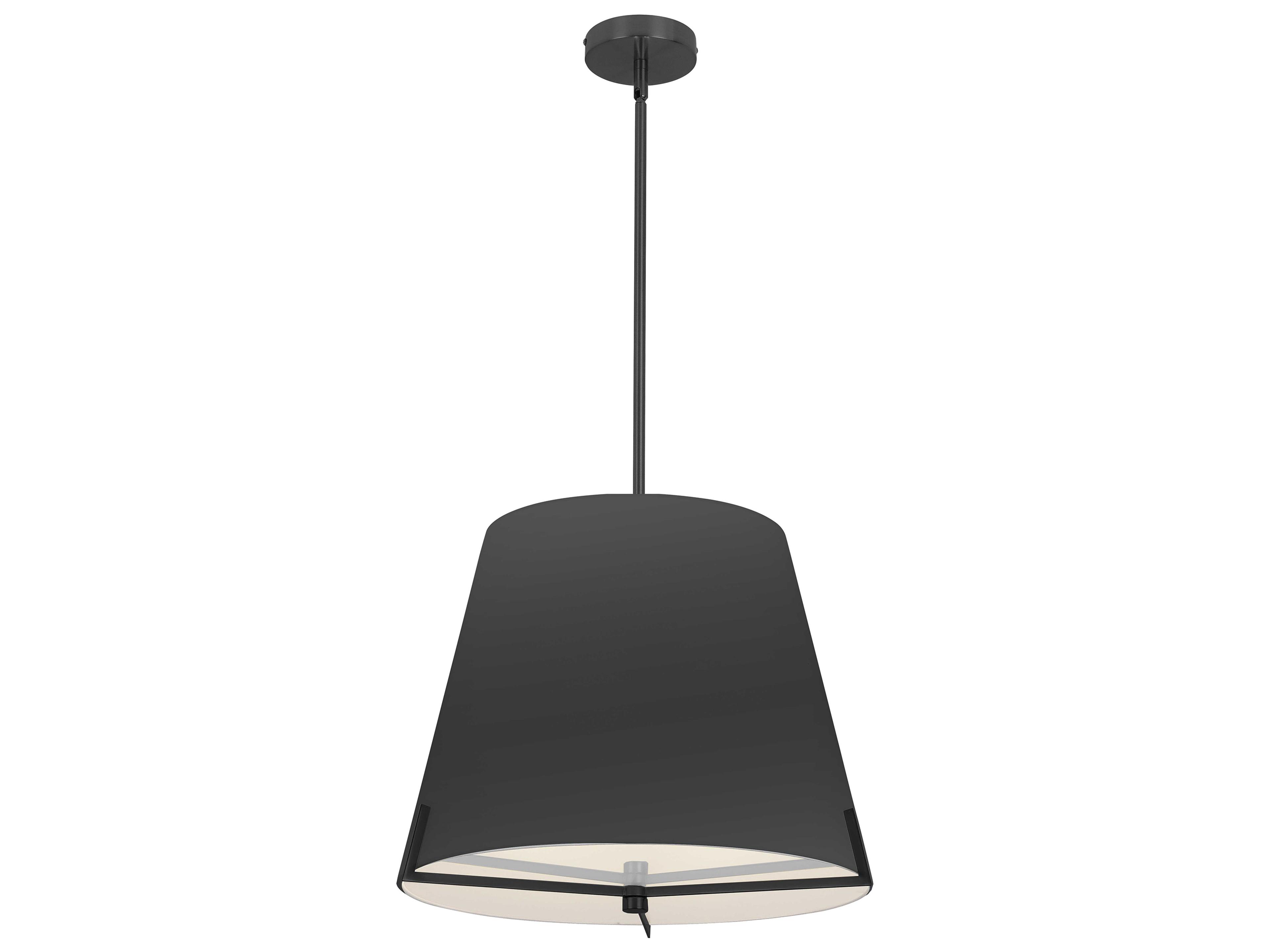 Dainolite Preston 4-Light Black Matte Drum Pendant