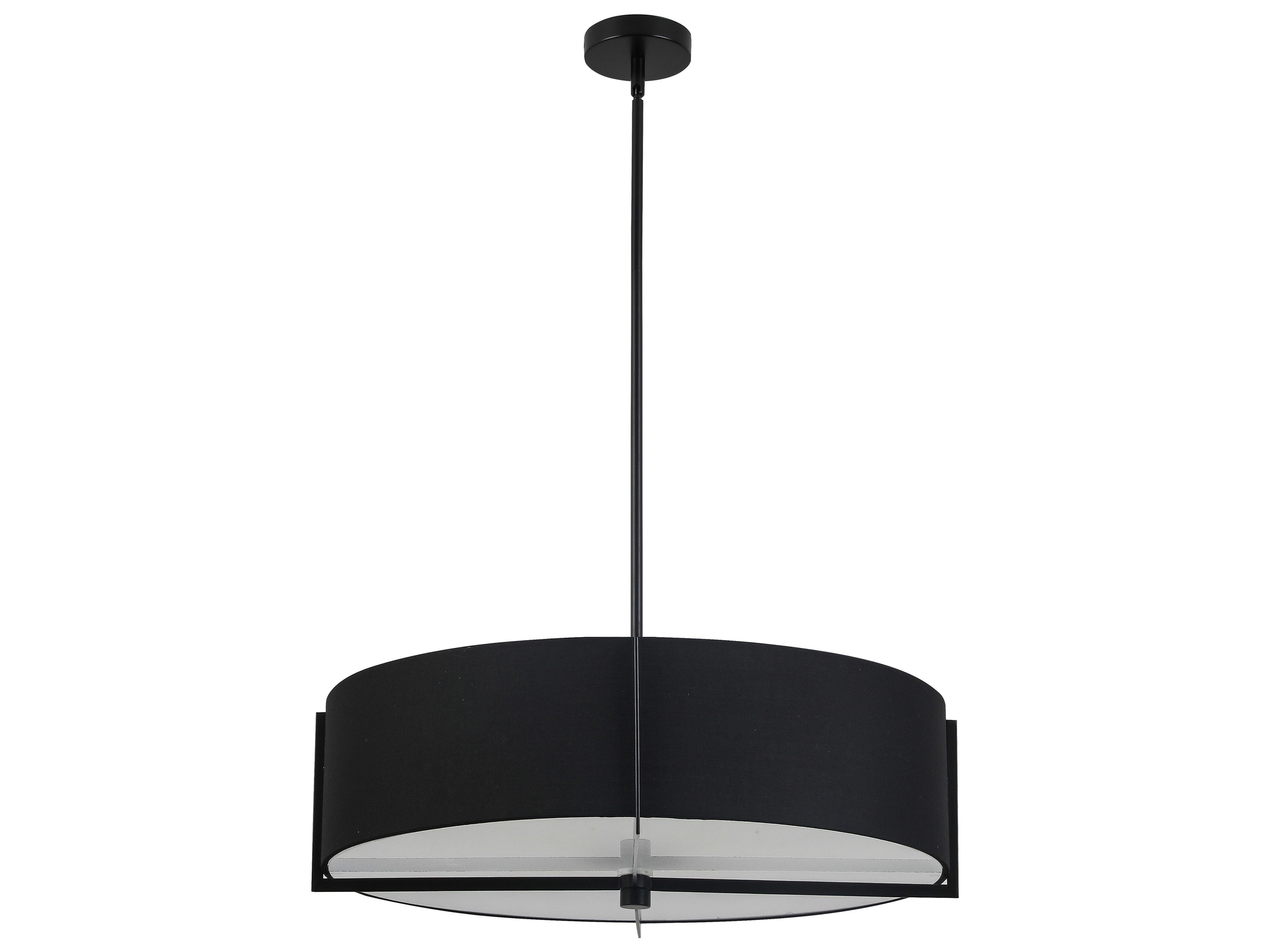 Preston 4-Light Matte Black Round Pendant
