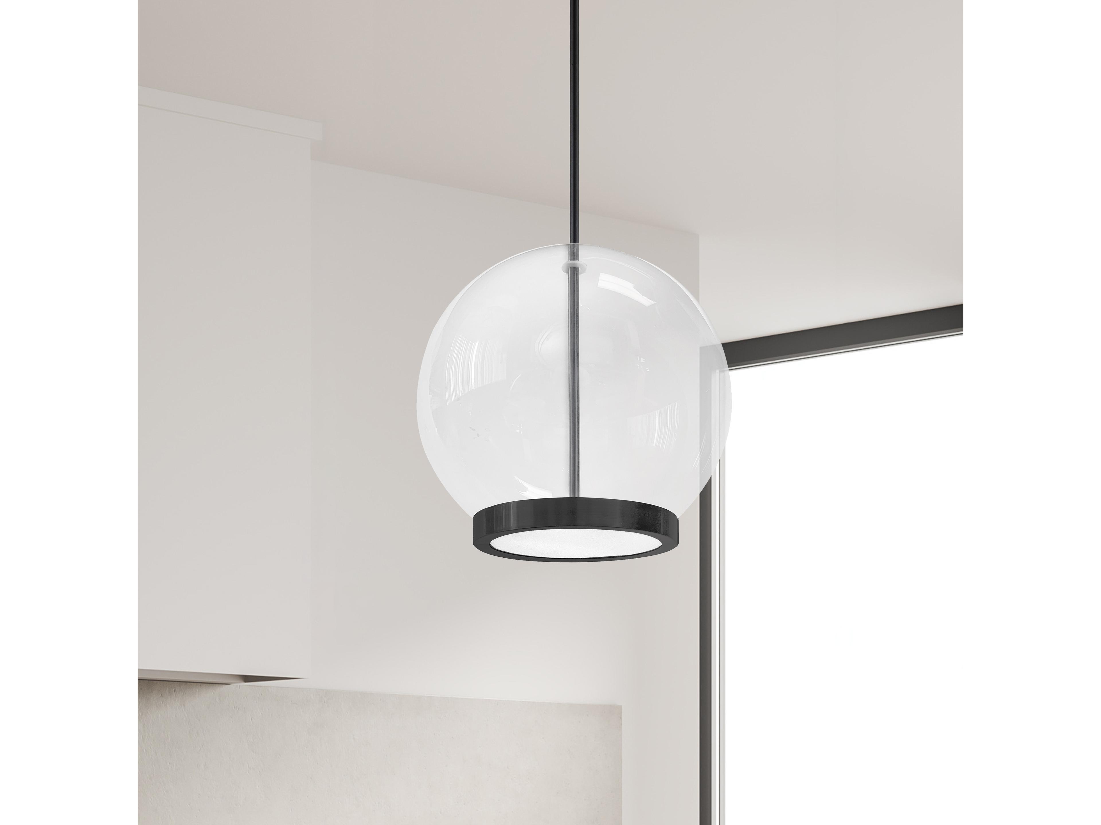 Dainolite Picotas 1-Light Matte Black Globe Mini Pendant